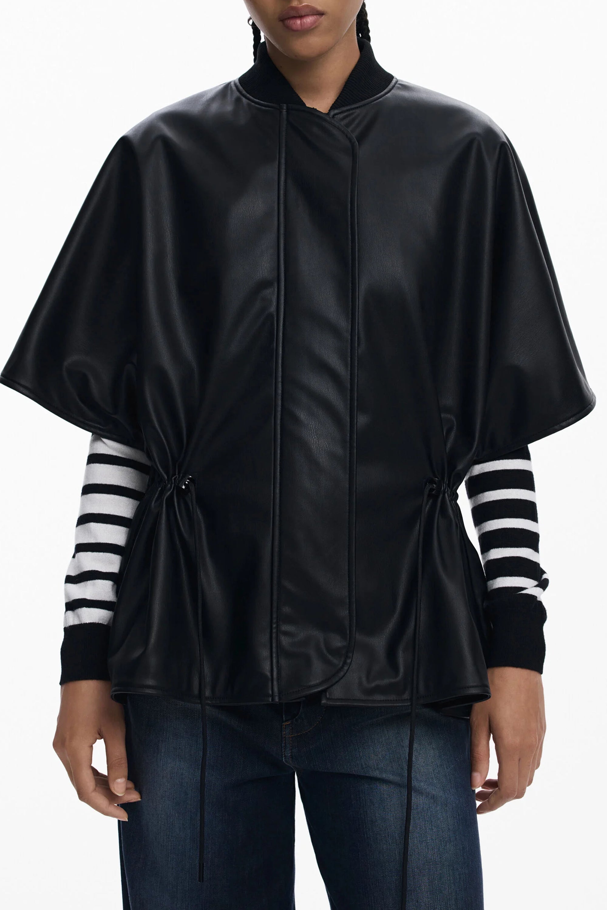 DESIGUAL PONCHO WOMEN&#39;S BLACK