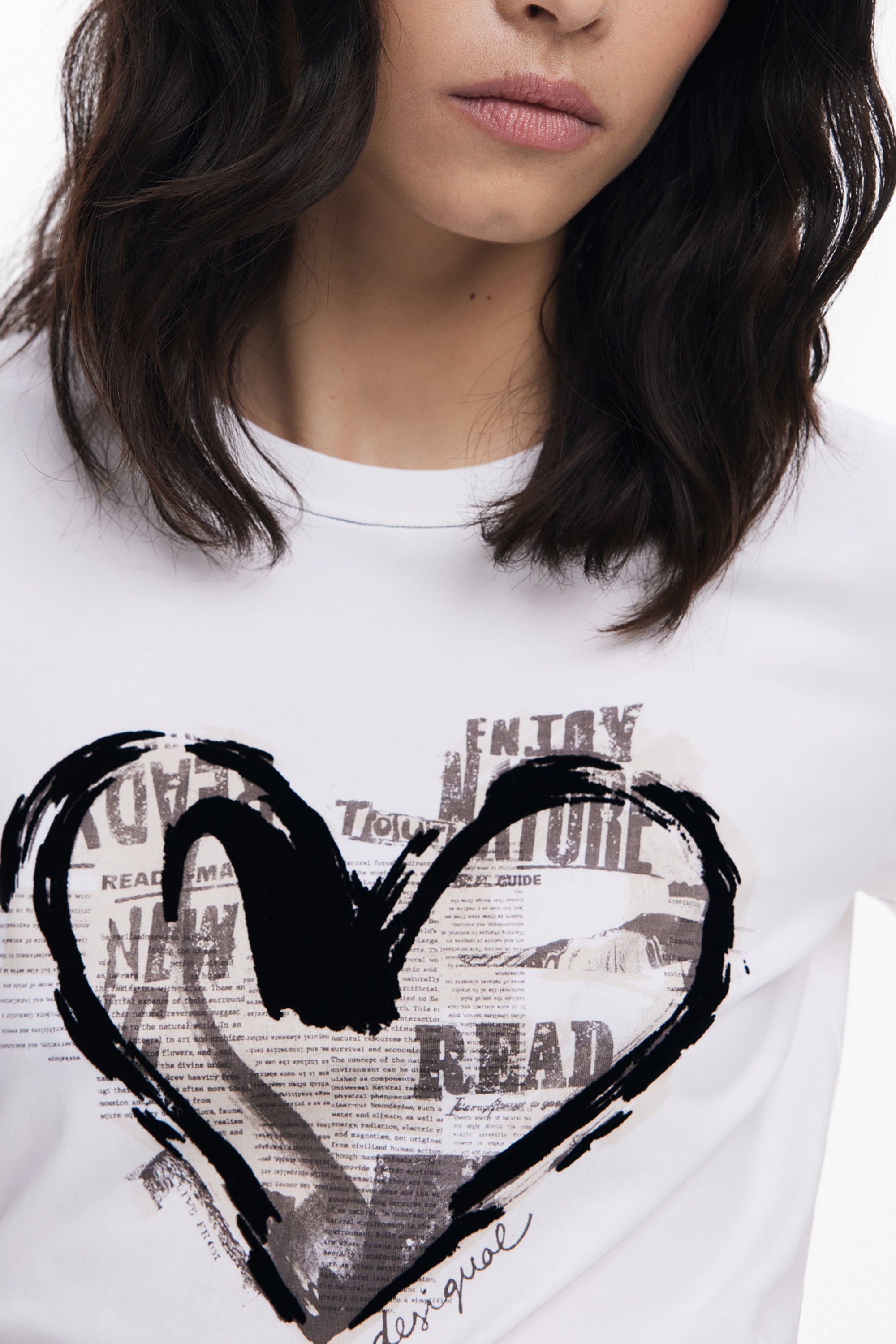 DESIGUAL WOMENS SHORT-SLEEVE T-SHIRT WHITE