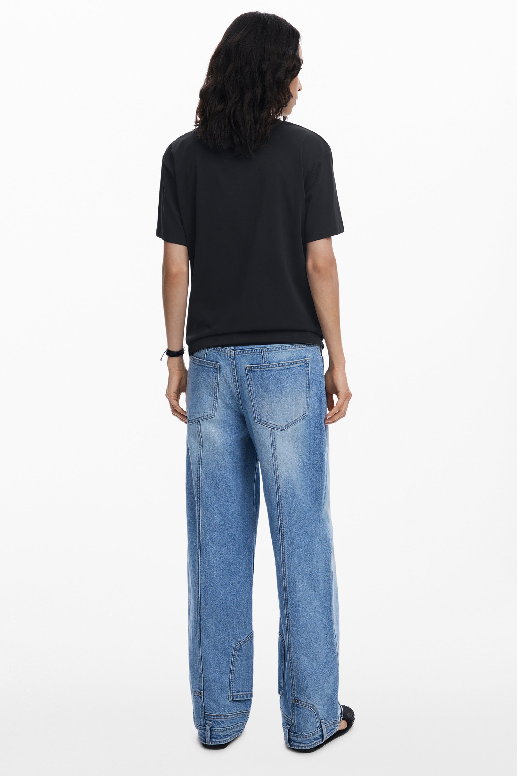 DESIGUAL WOMENS SHORT-SLEEVE T-SHIRT BLACK