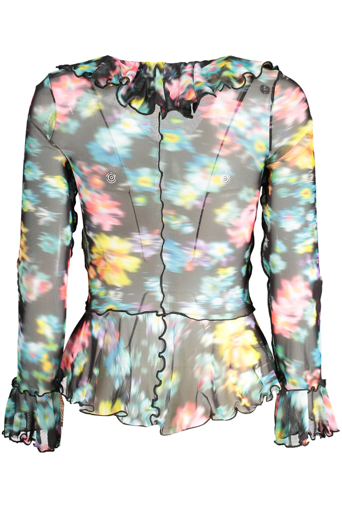 DESIGUAL BLACK WOMENS LONG SLEEVED T-SHIRT