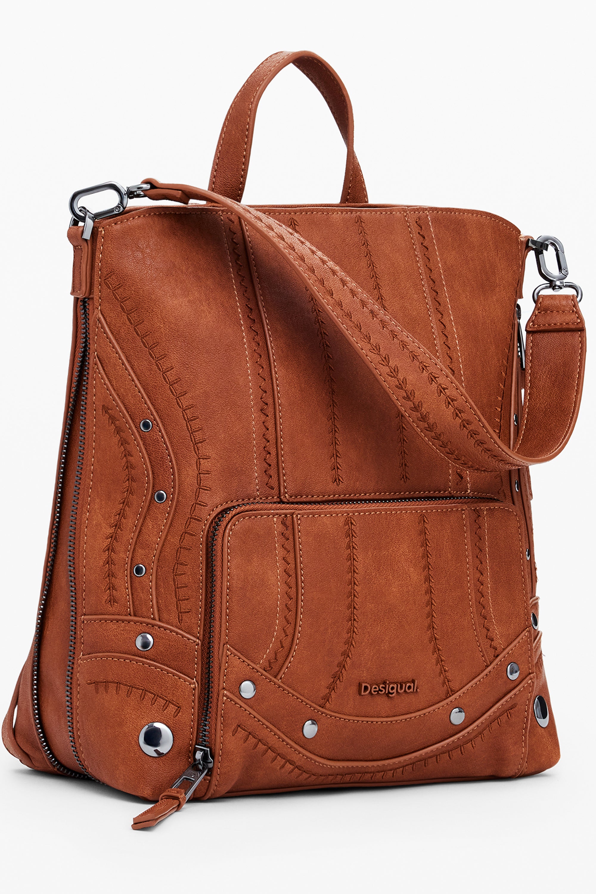 DESIGUAL WOMENS BROWN BACKPACK