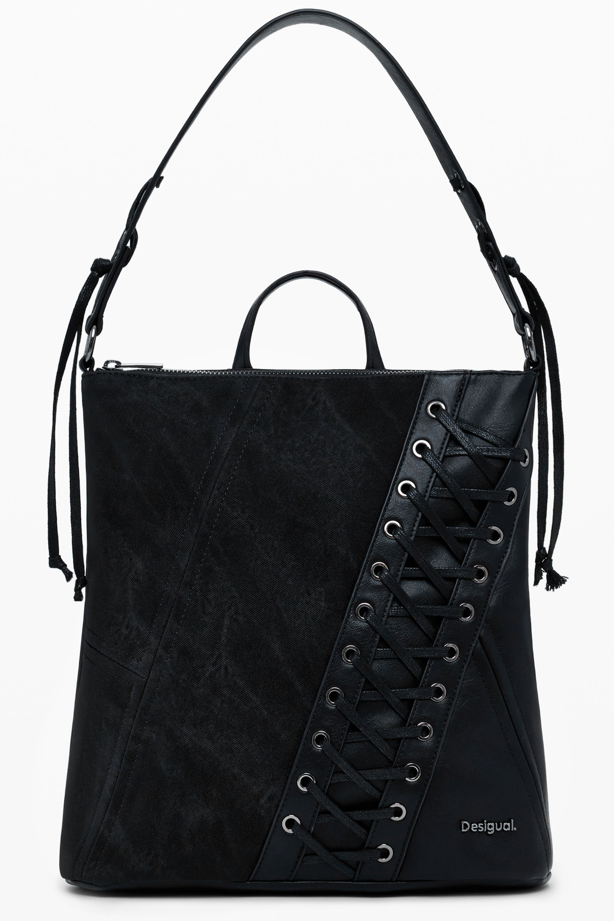 DESIGUAL WOMENS BLACK BACKPACK