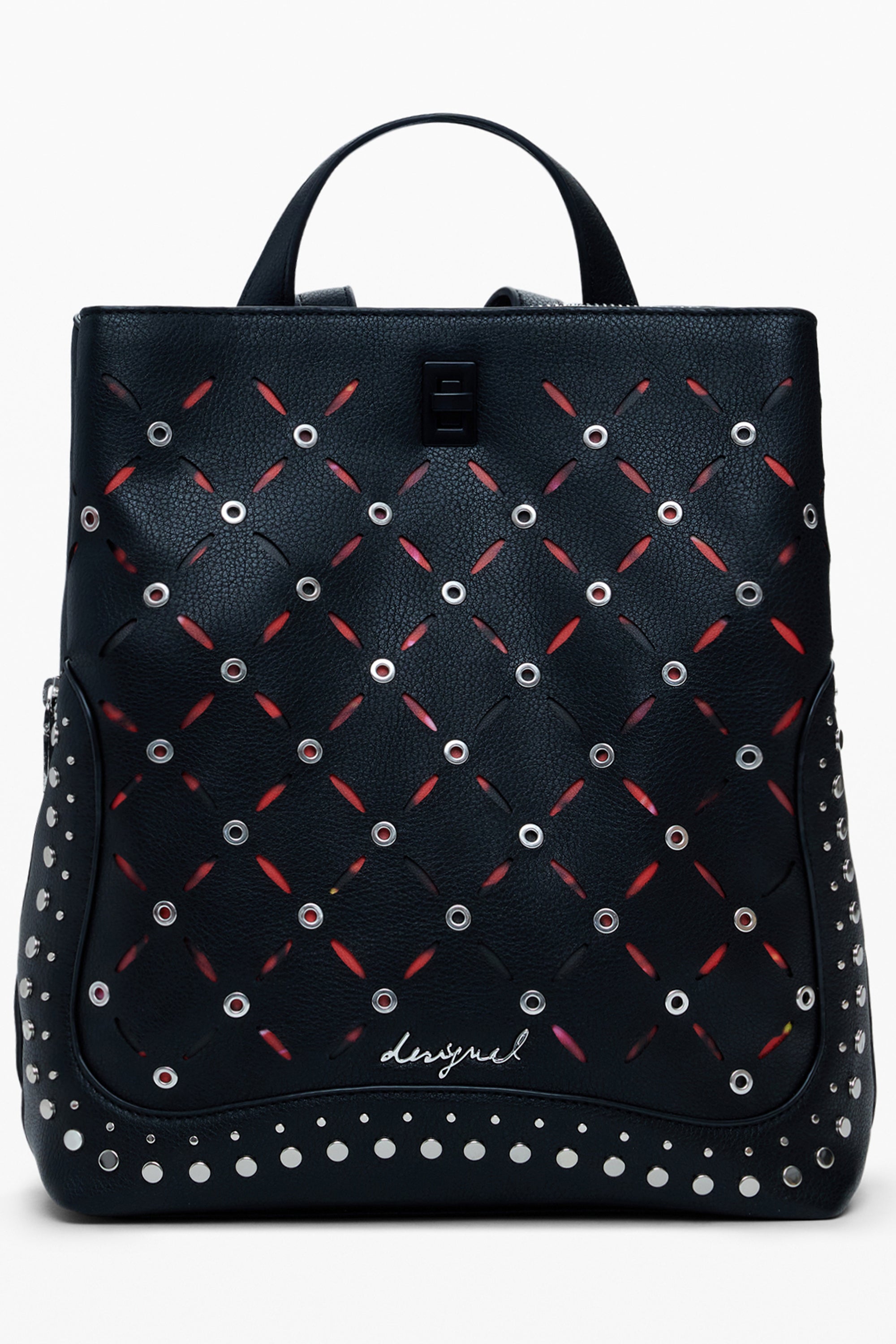 DESIGUAL WOMENS BLACK BACKPACK