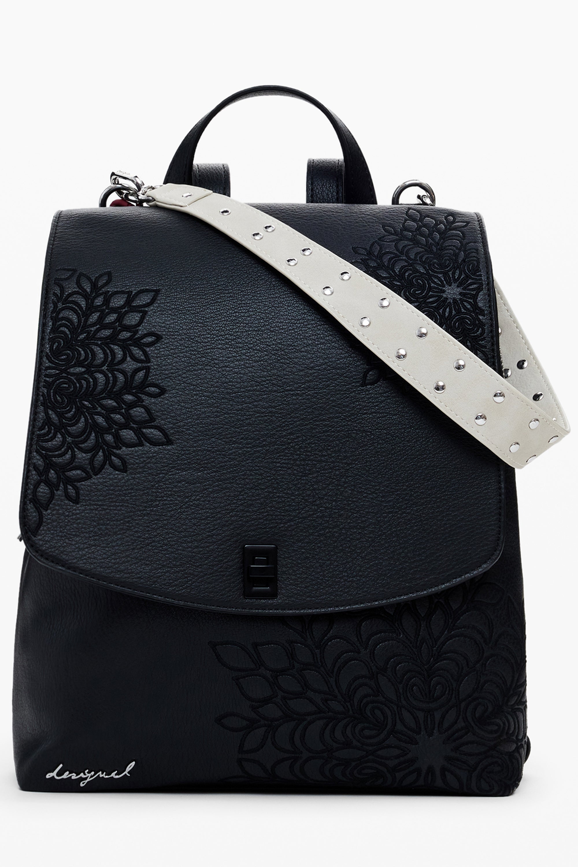 DESIGUAL WOMENS BLACK BACKPACK