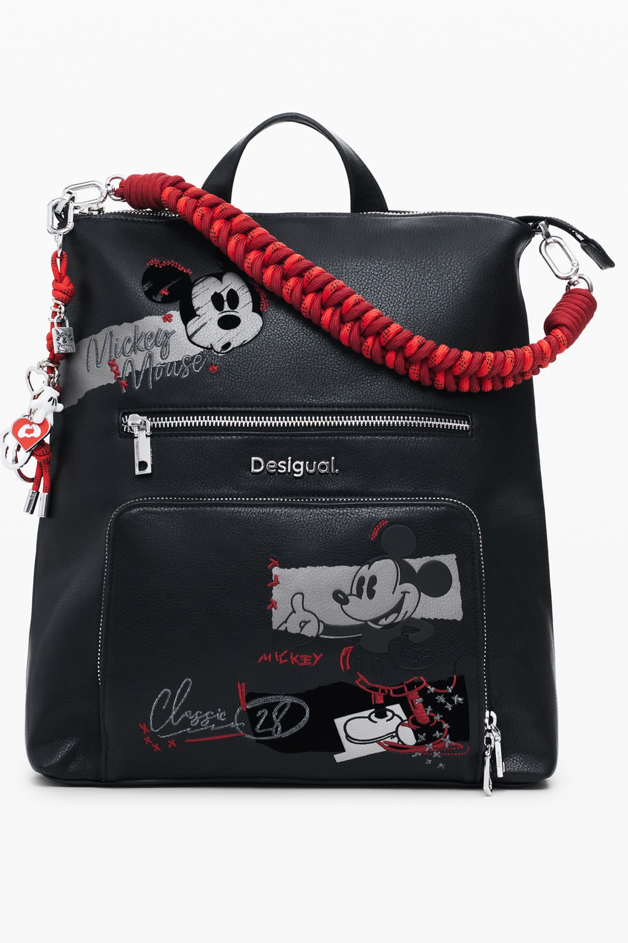 DESIGUAL WOMENS BLACK BACKPACK