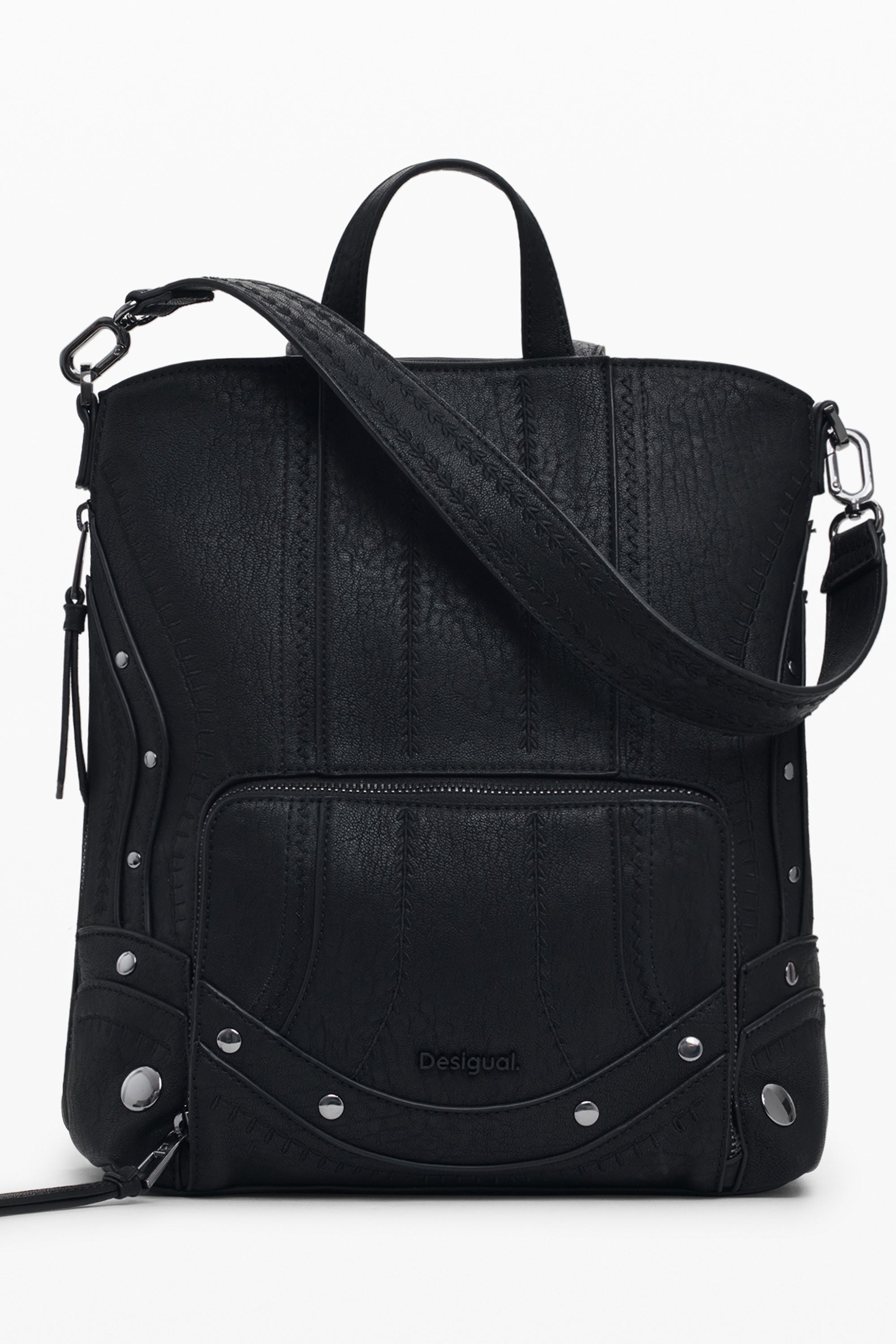 DESIGUAL WOMENS BLACK BACKPACK