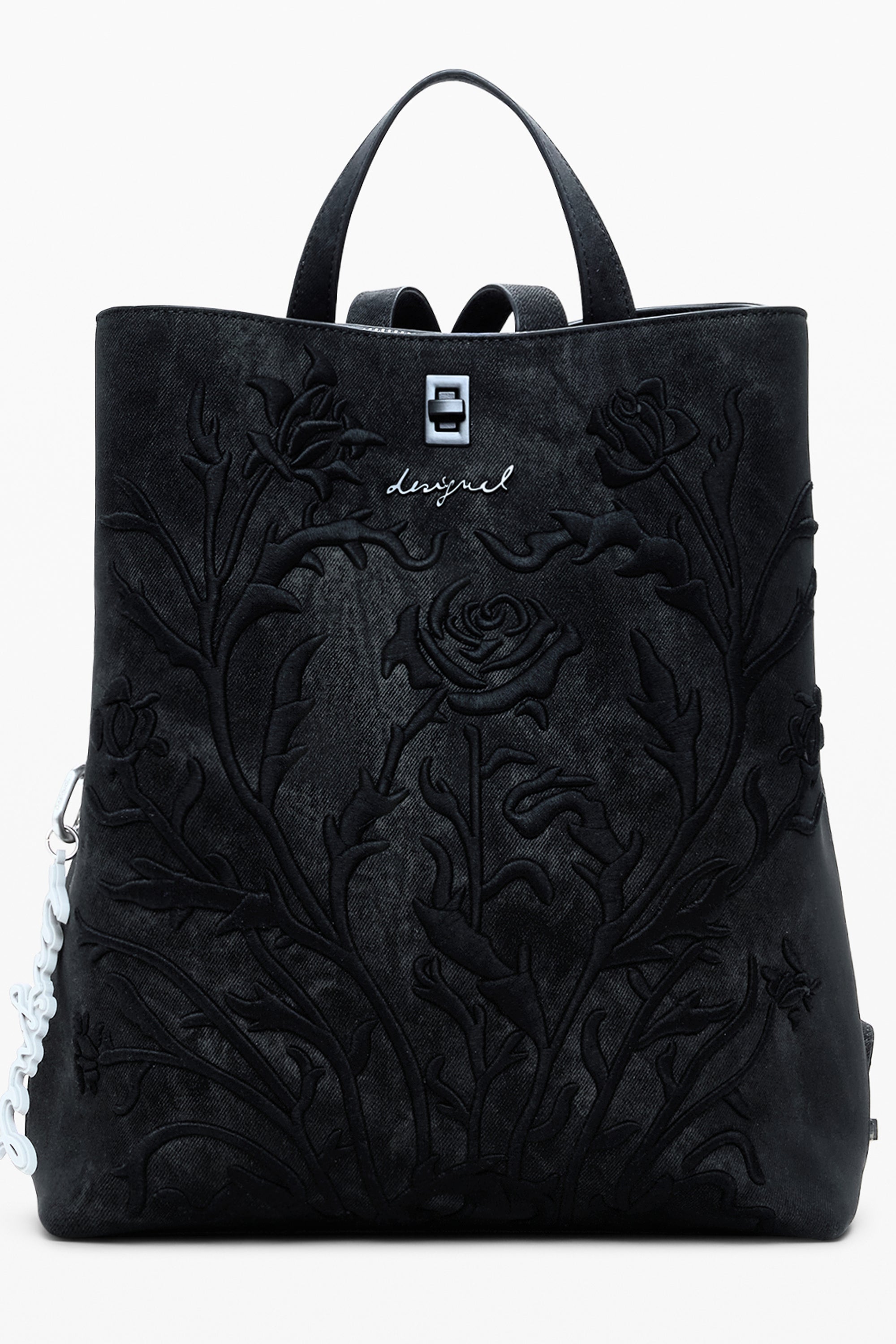 DESIGUAL WOMENS BLACK BACKPACK