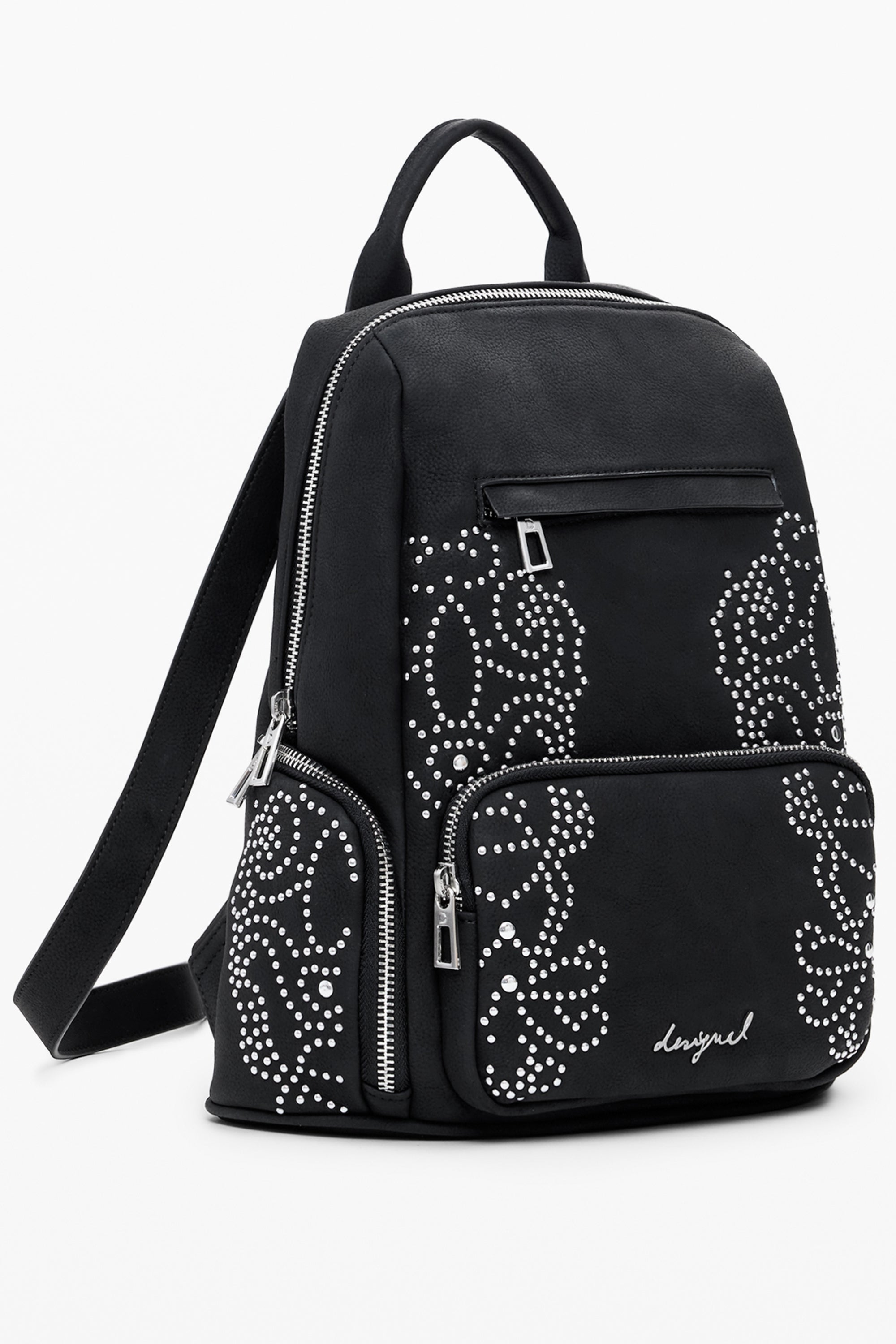 DESIGUAL WOMENS BLACK BACKPACK