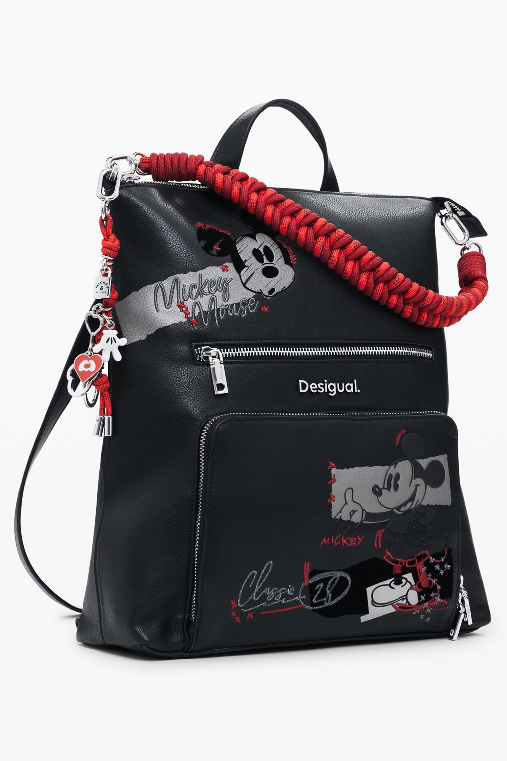 DESIGUAL WOMENS BLACK BACKPACK