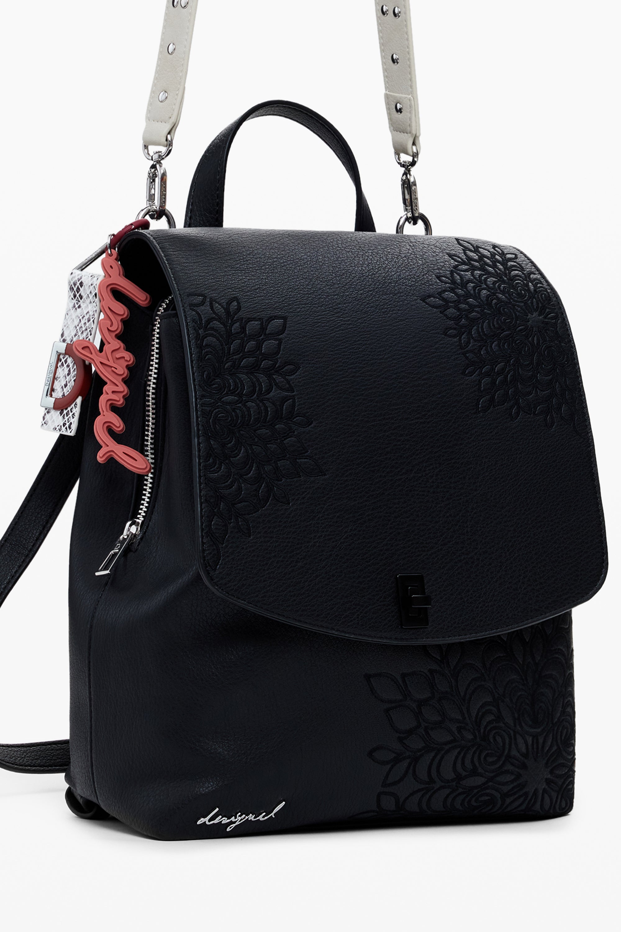 DESIGUAL WOMENS BLACK BACKPACK