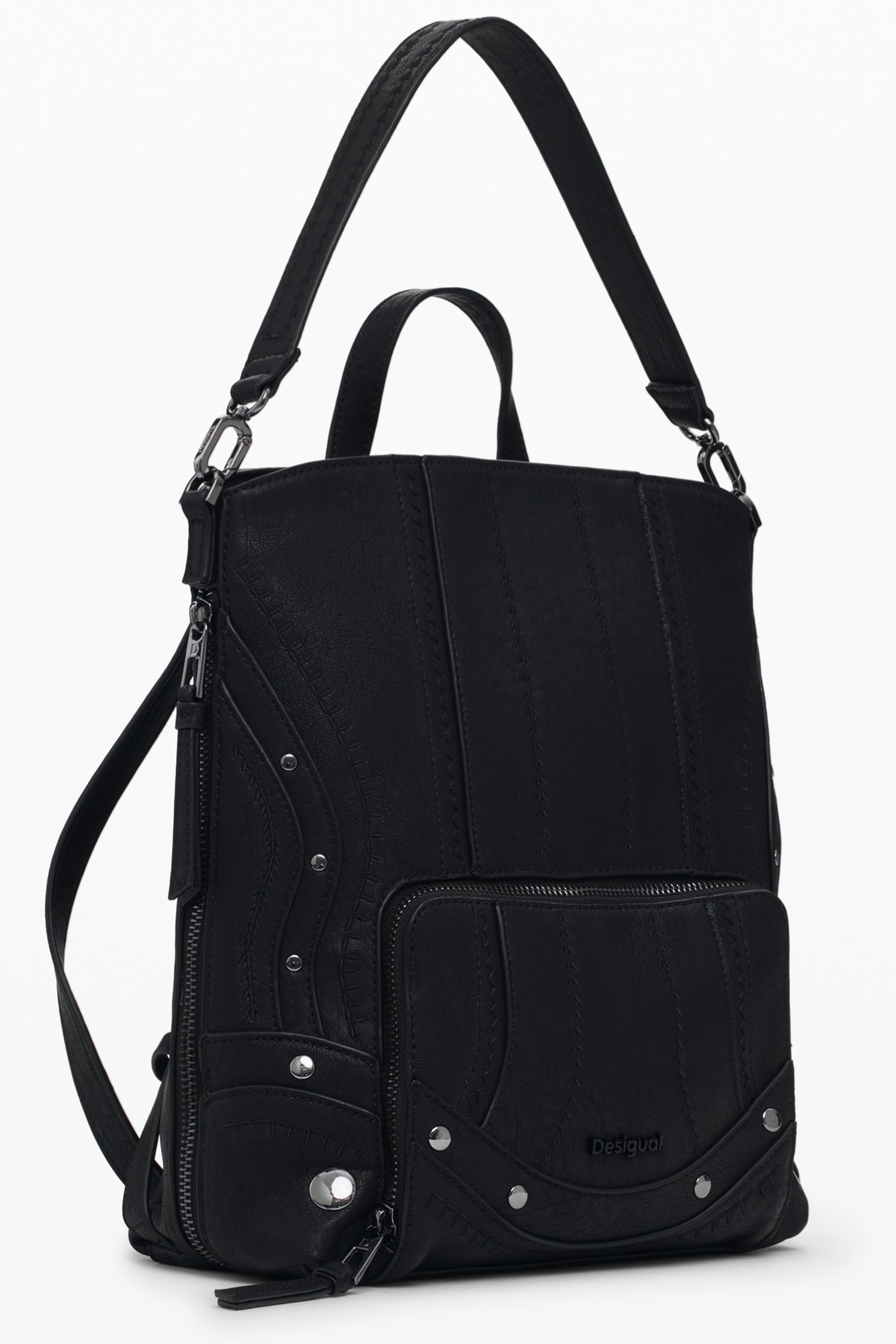 DESIGUAL WOMENS BLACK BACKPACK