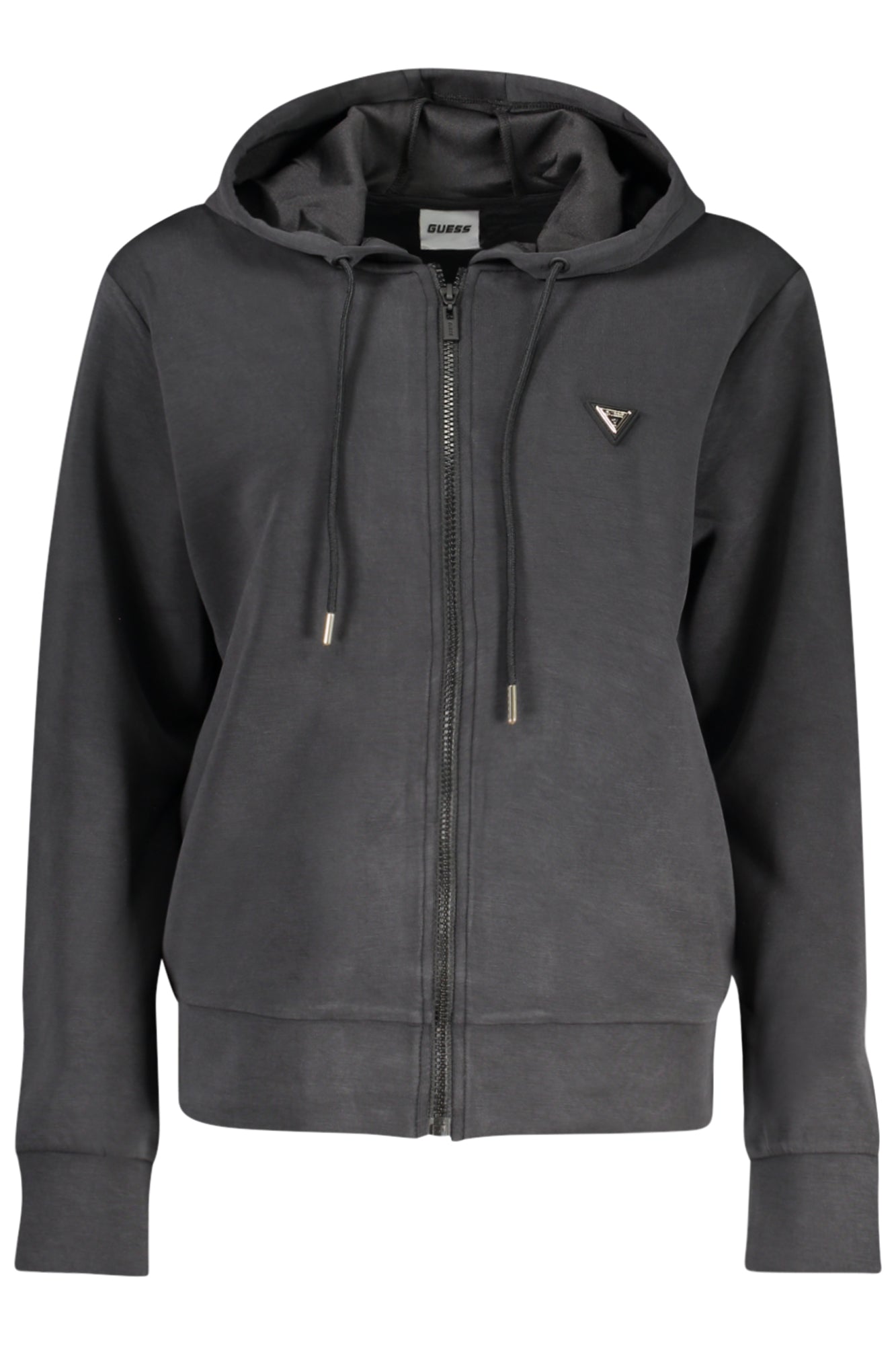 GUESS JEANS WOMENS ZIP-UP SWEATSHIRT BLACK