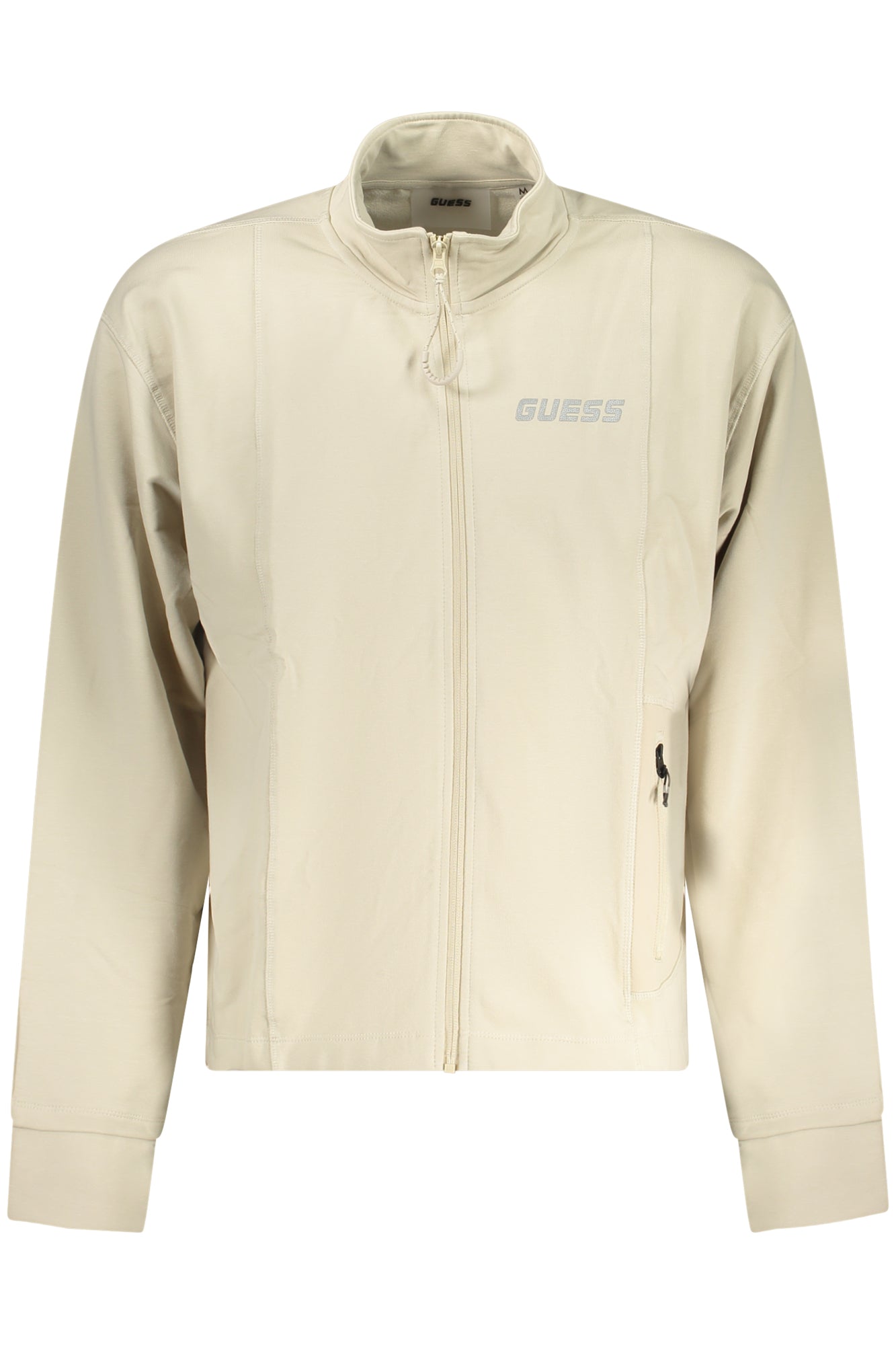 GUESS JEANS MENS ZIP-UP SWEATSHIRT BEIGE