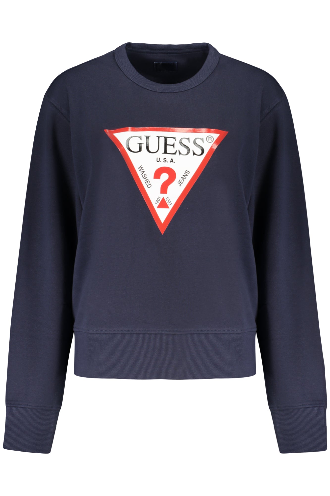 GUESS JEANS WOMENS BLUE ZIP-UP SWEATSHIRT