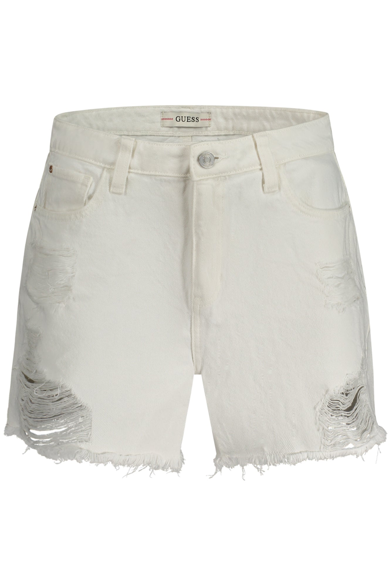 GUESS JEANS WOMENS SHORT JEANS WHITE