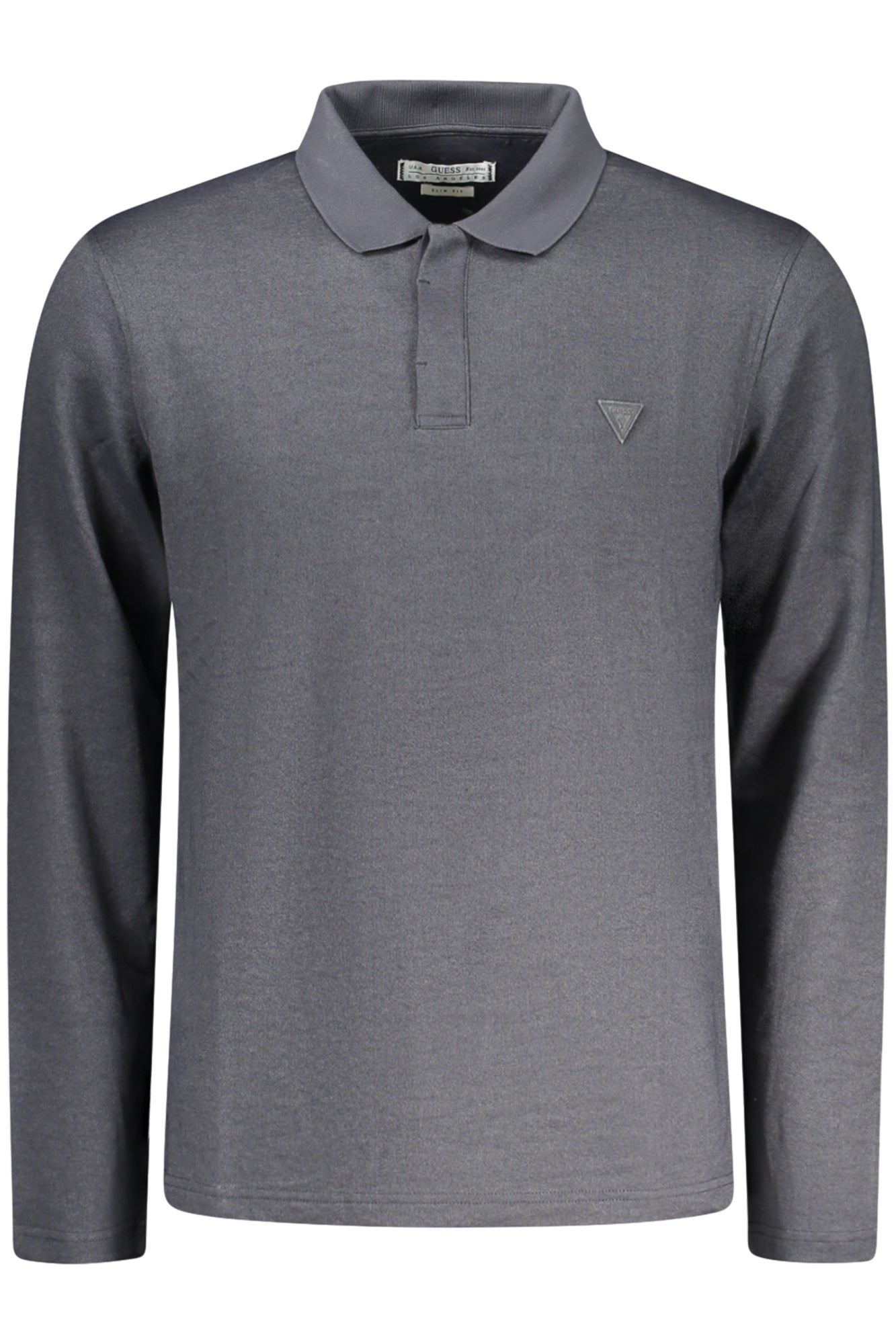 GUESS JEANS LONG SLEEVE POLO MEN BLACK