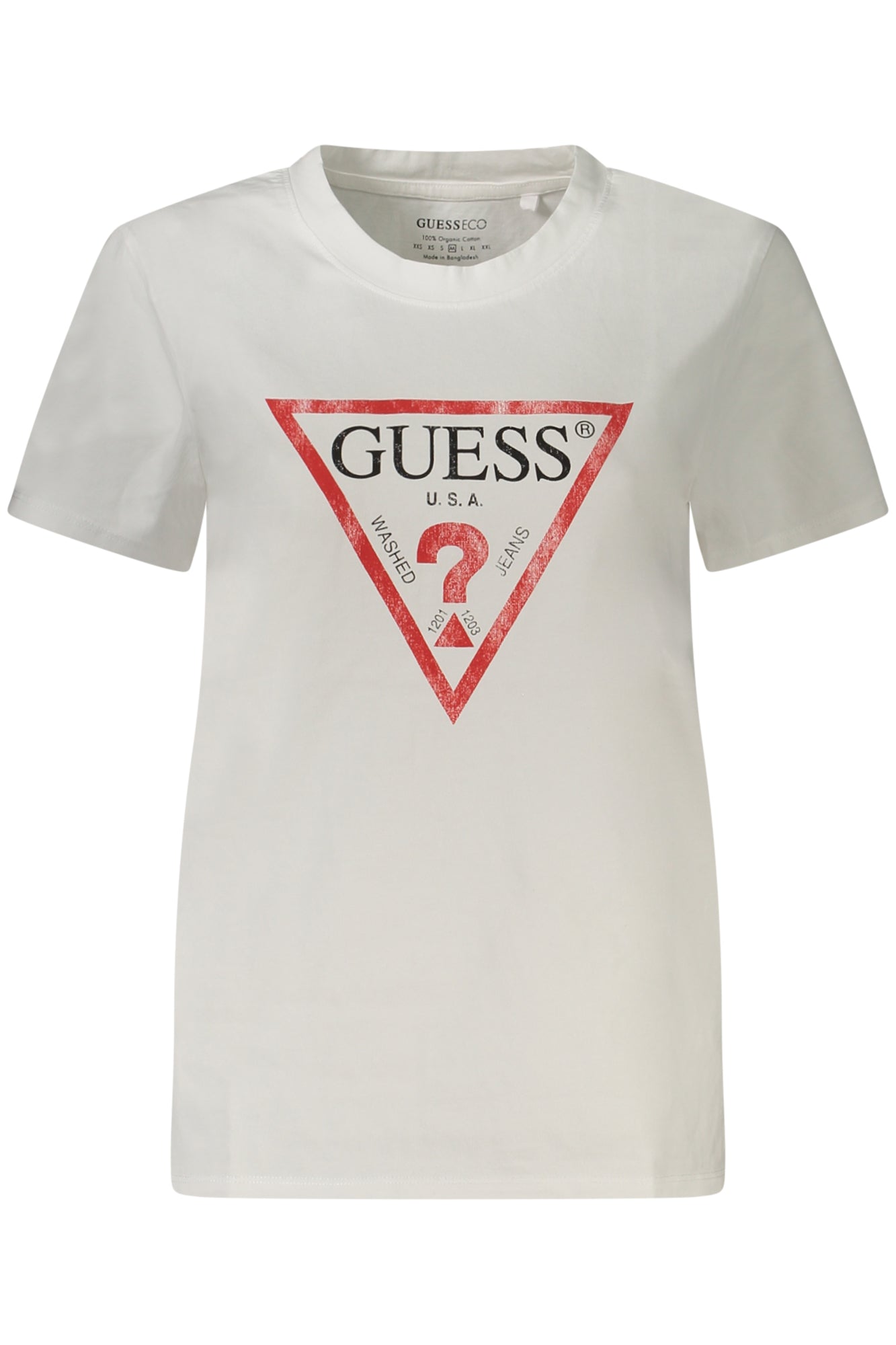GUESS JEANS SHORT SLEEVE T-SHIRT WOMEN WHITE
