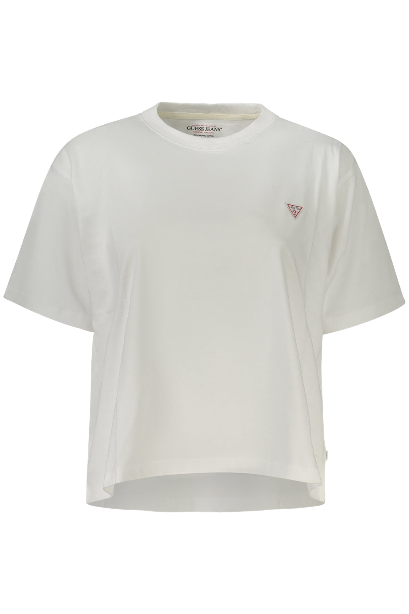 GUESS JEANS WOMENS SHORT-SLEEVE T-SHIRT WHITE