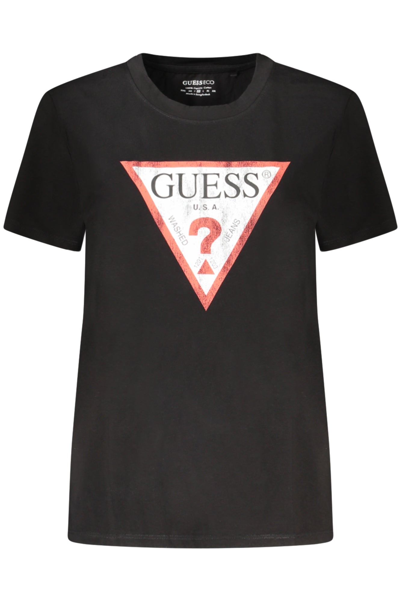GUESS JEANS SHORT SLEEVE T-SHIRT WOMEN BLACK