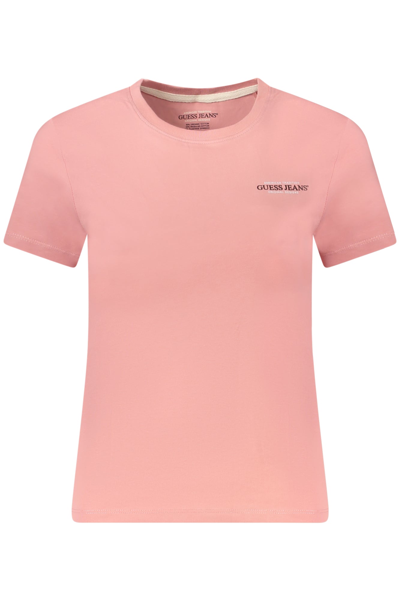 GUESS JEANS WOMENS SHORT SLEEVE T-SHIRT PINK