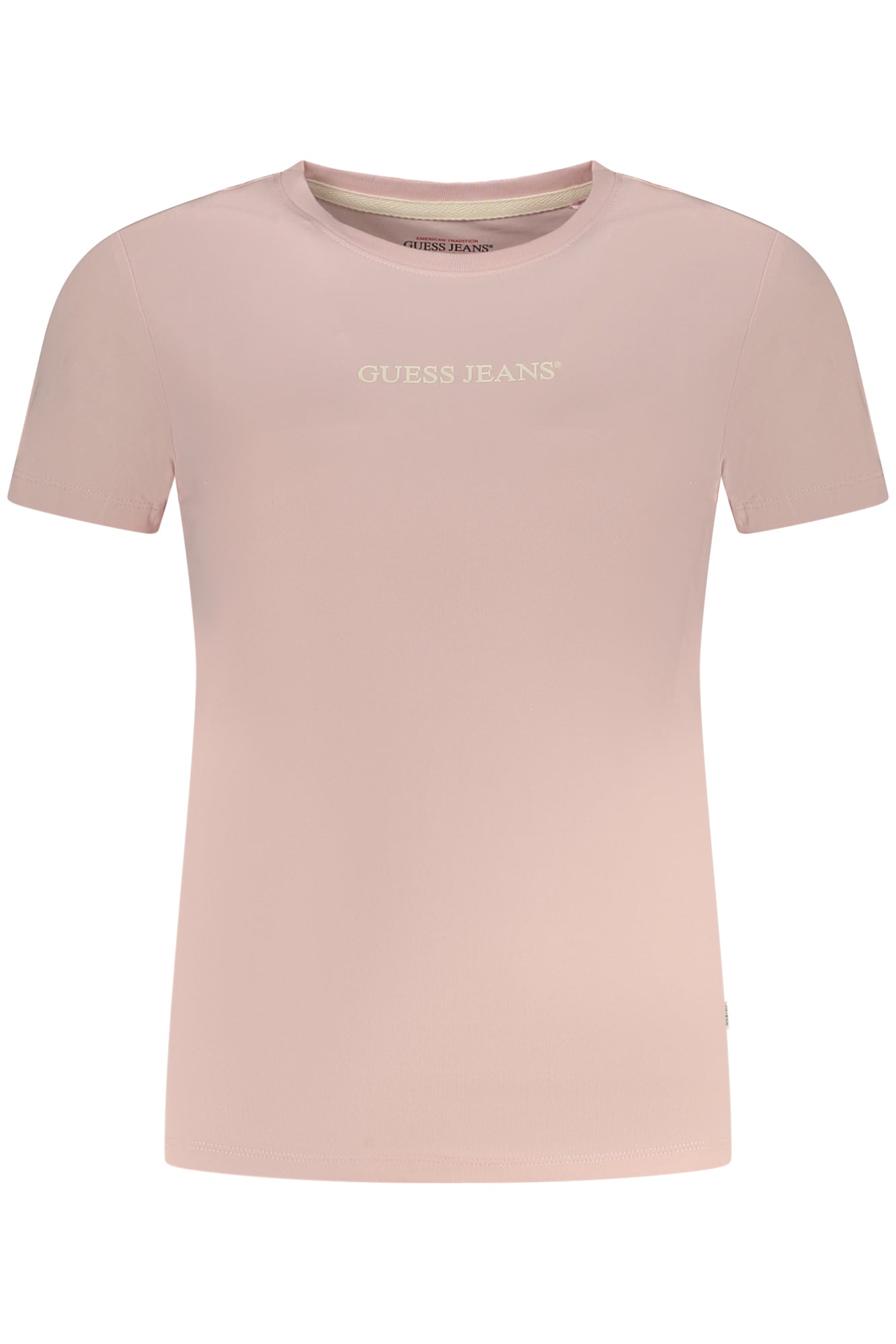 GUESS JEANS WOMENS SHORT SLEEVE T-SHIRT PINK