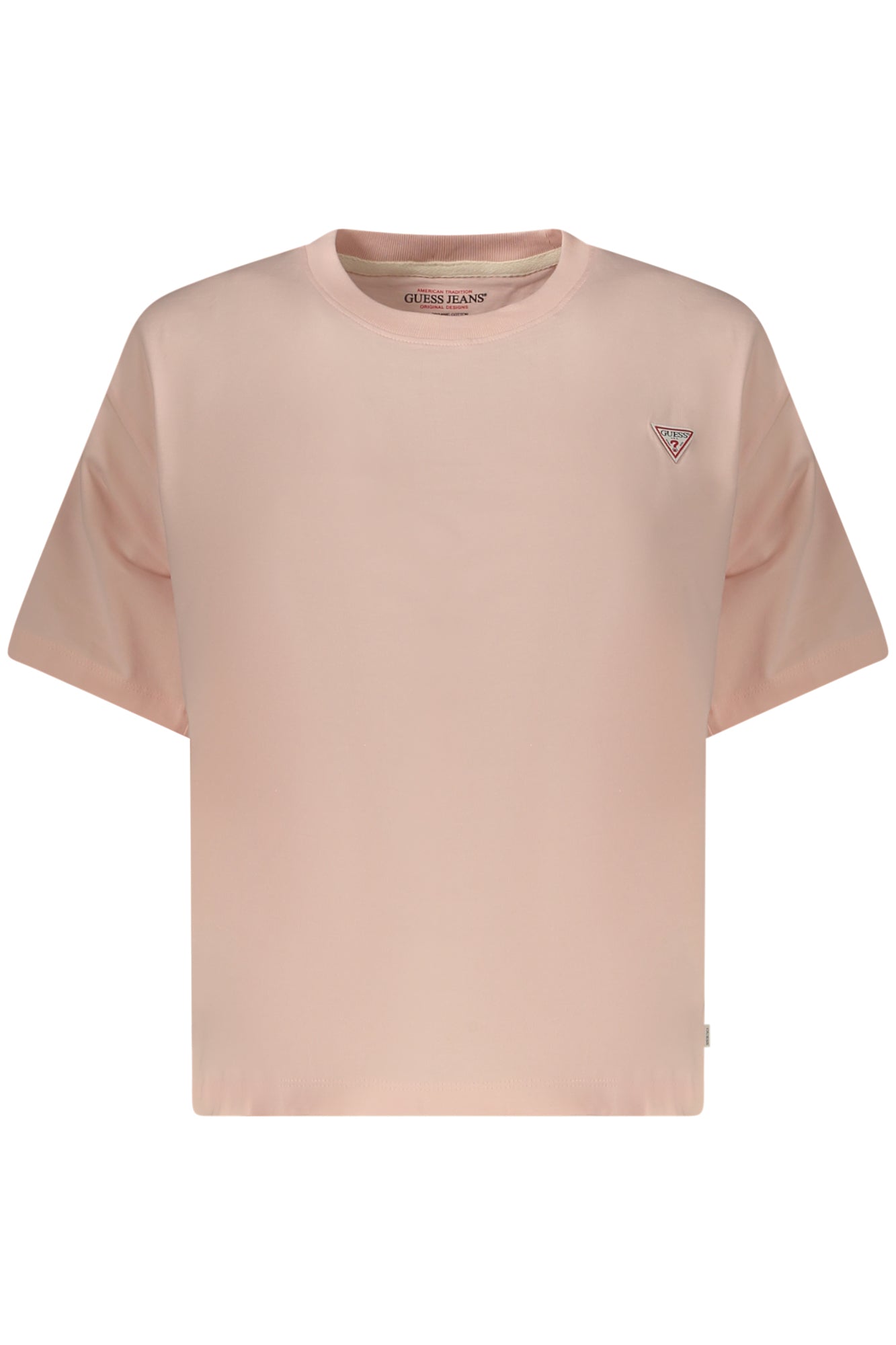 GUESS JEANS WOMENS SHORT SLEEVE T-SHIRT PINK