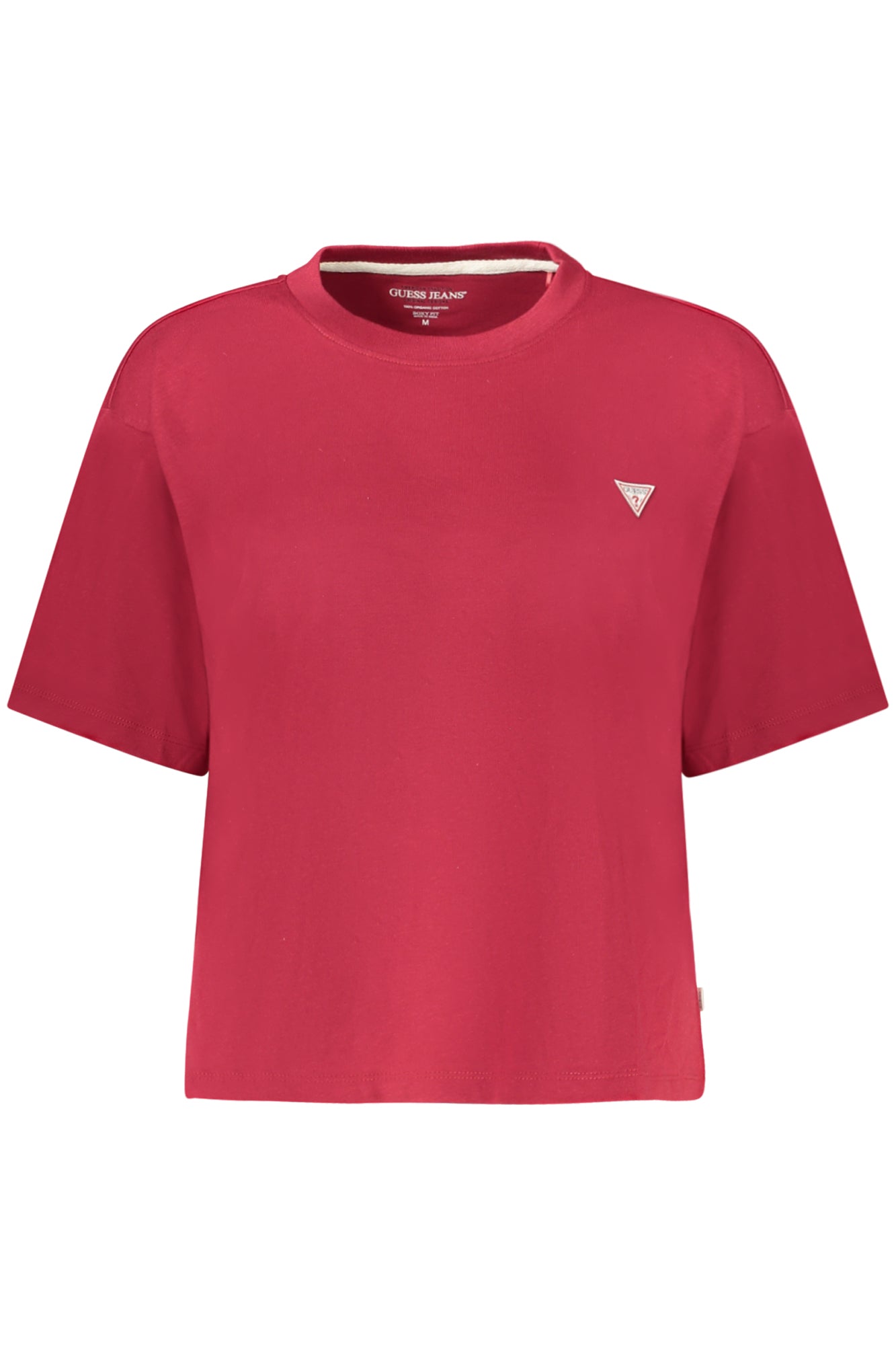 GUESS JEANS WOMENS SHORT-SLEEVED T-SHIRT, RED