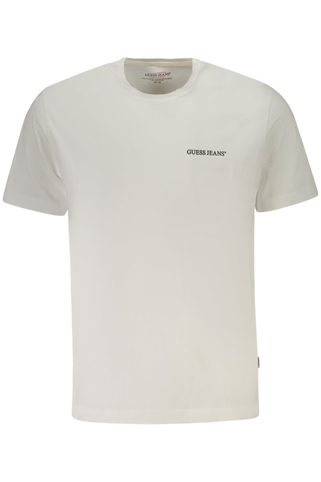 GUESS JEANS MENS SHORT-SLEEVED T-SHIRT WHITE