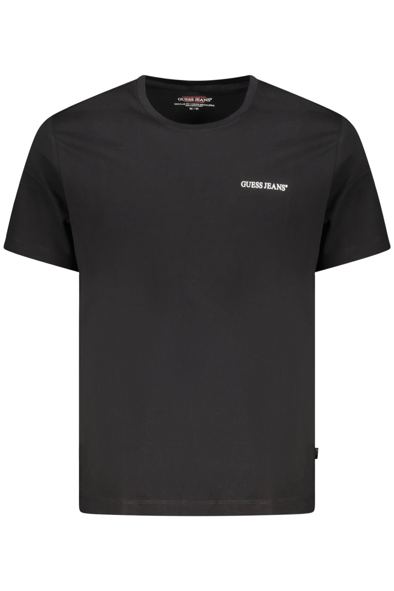 GUESS JEANS MENS SHORT-SLEEVED T-SHIRT BLACK
