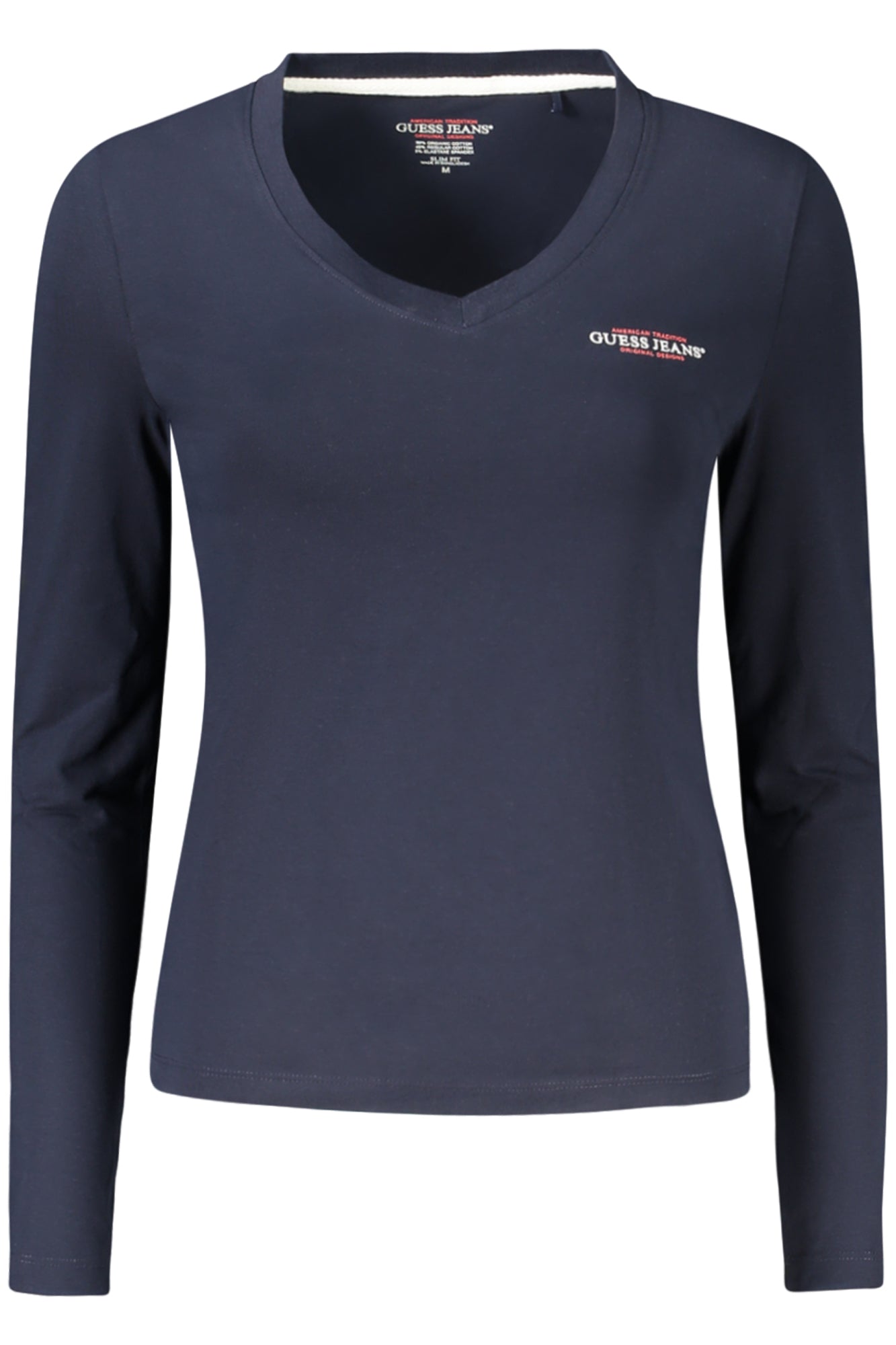 GUESS JEANS WOMENS LONG-SLEEVED T-SHIRT BLUE
