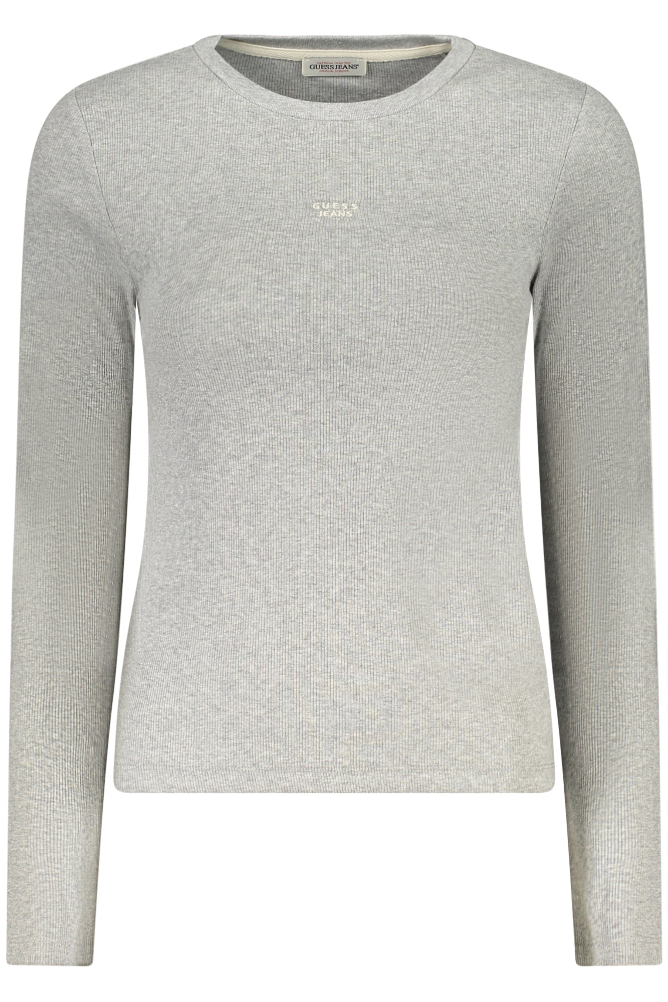 GUESS JEANS WOMENS LONG-SLEEVED T-SHIRT, GREY