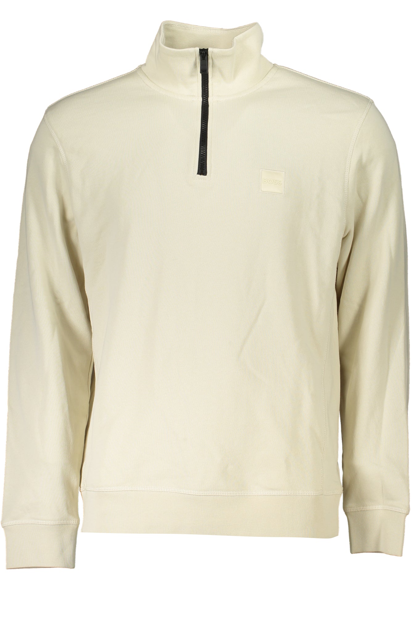 HUGO BOSS MENS BEIGE ZIP SWEATSHIRT