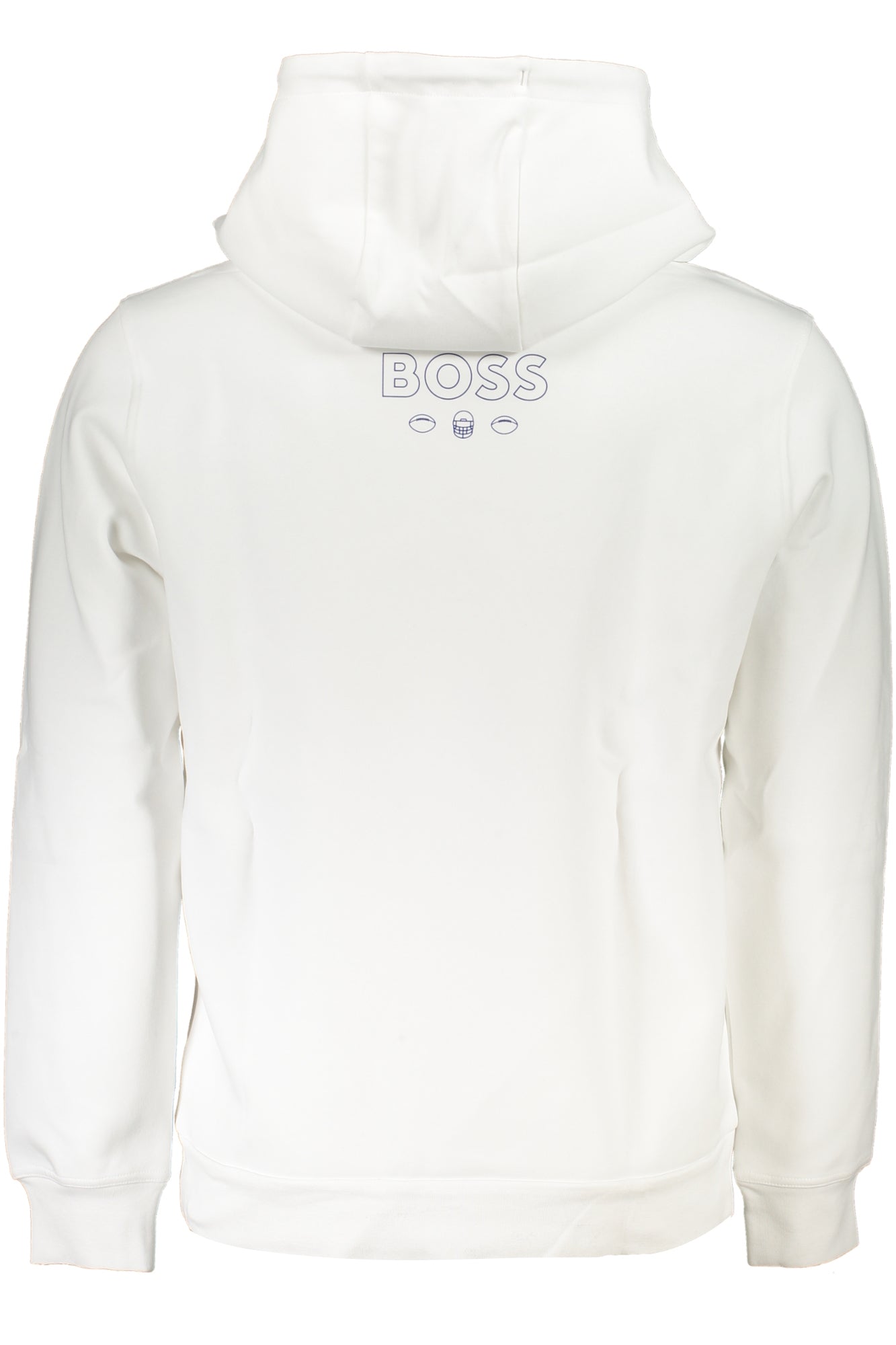HUGO BOSS MENS WHITE ZIPLESS SWEATSHIRT