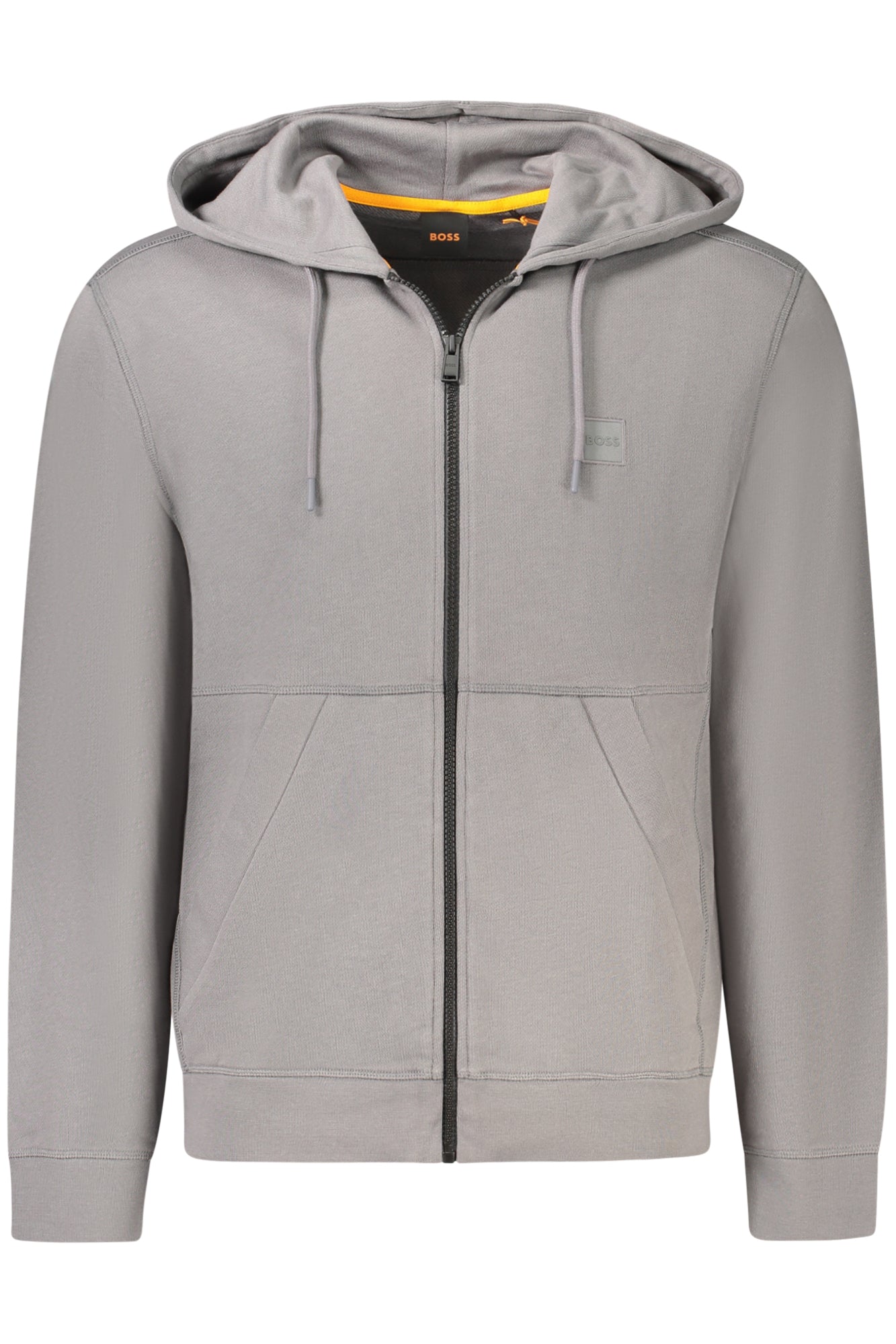 HUGO BOSS MENS ZIP-FREE SWEATSHIRT GREY