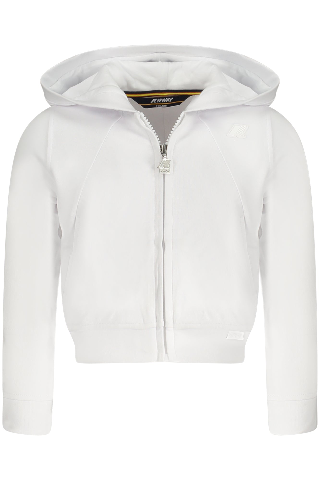 K-WAY ZIP-UP SWEATSHIRT FOR GIRLS WHITE