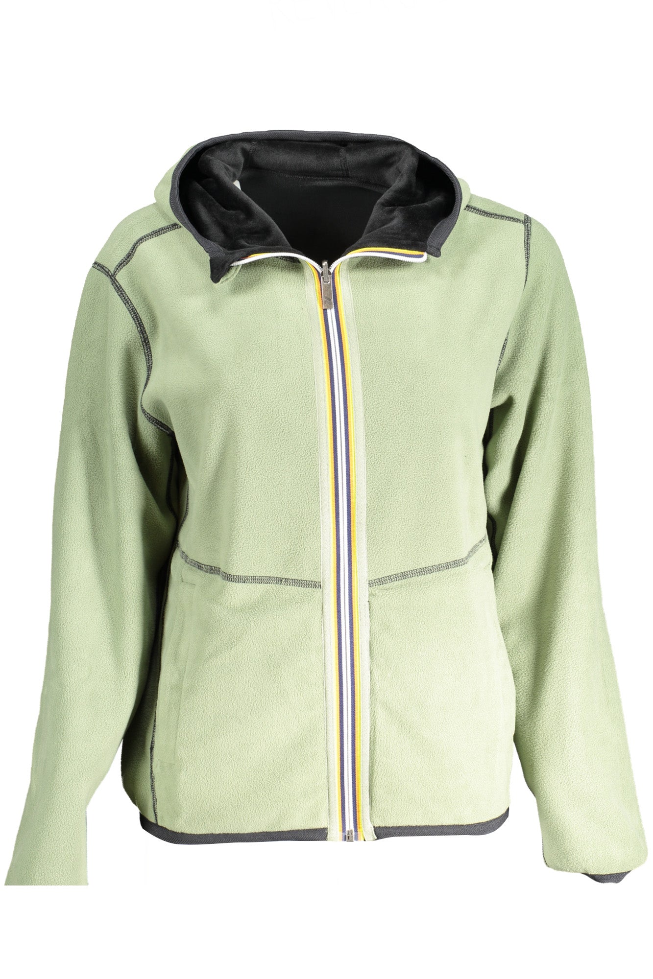 K-WAY WOMENS BLACK ZIP SWEATSHIRT