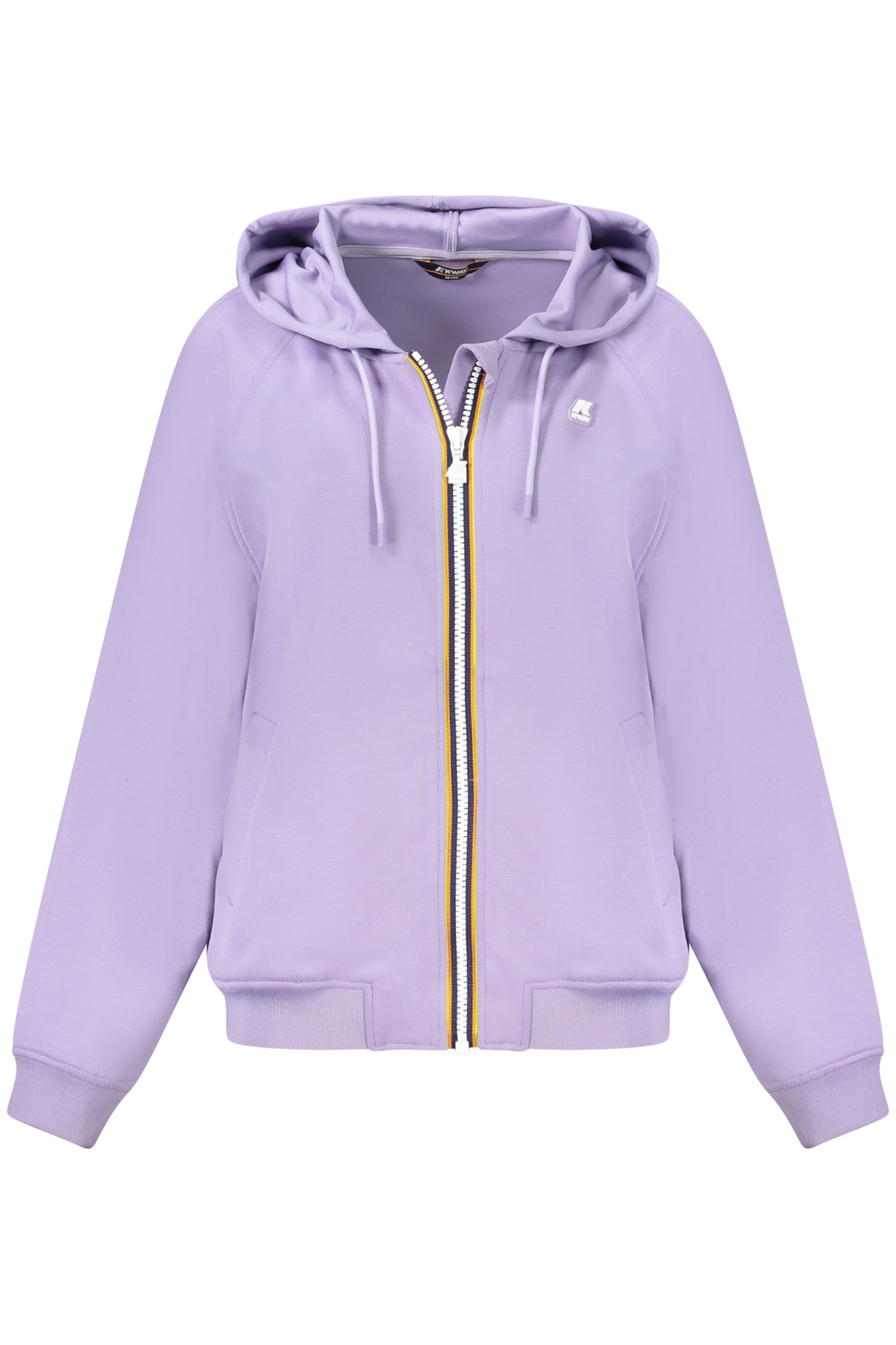 K-WAY WOMENS PURPLE ZIP-UP SWEATSHIRT