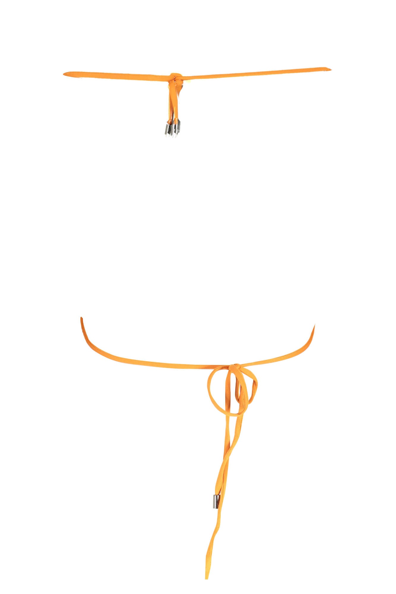 KARL LAGERFELD BEACHWEAR TOP WOMENS COSTUME ORANGE