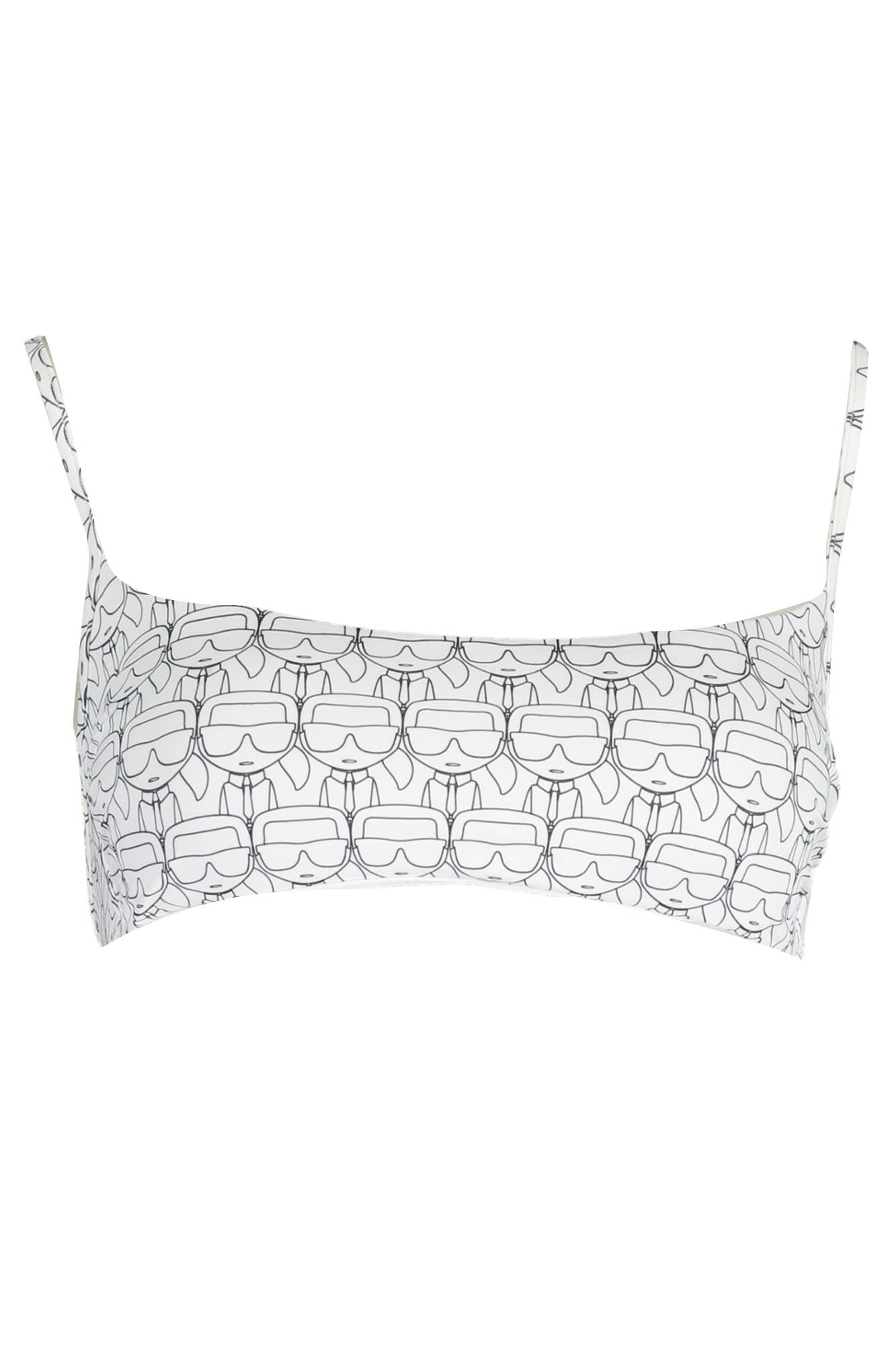 KARL LAGERFELD BEACHWEAR SWIMSUIT TOP WOMEN WHITE