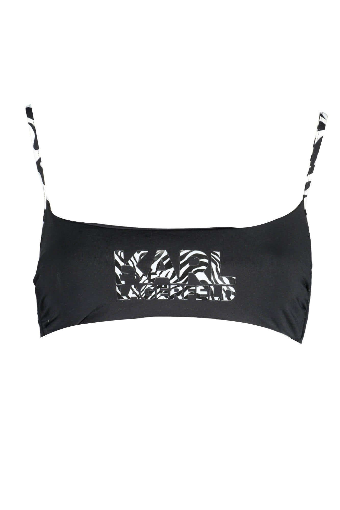 KARL LAGERFELD BEACHWEAR TOP WOMENS COSTUME BLACK