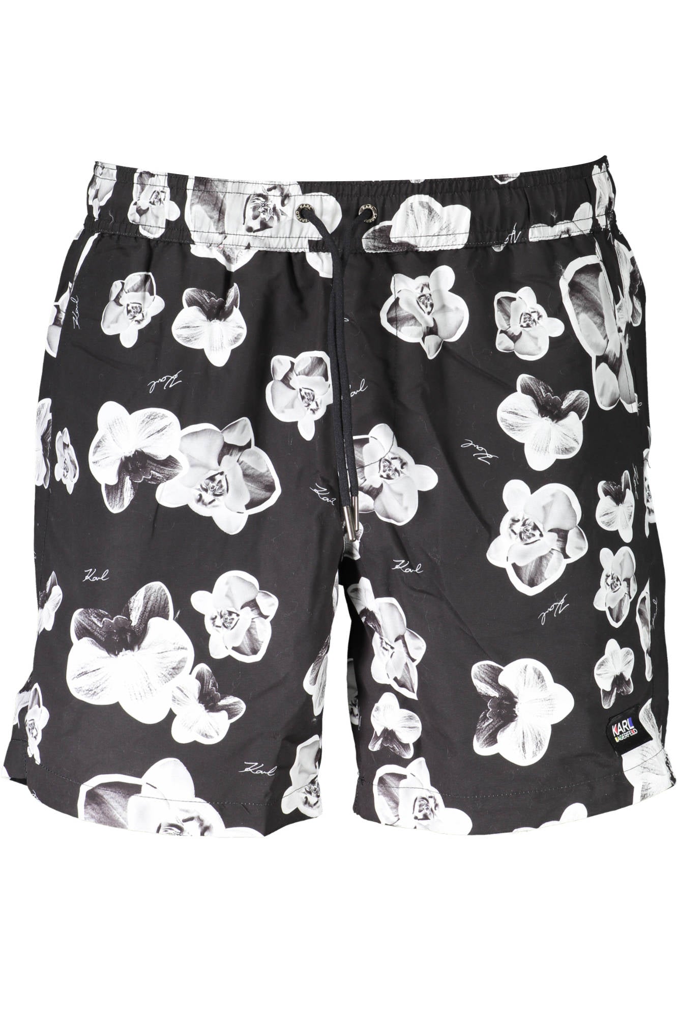 KARL LAGERFELD BEACHWEAR SWIMSUIT BLACK MENS BOTTOM