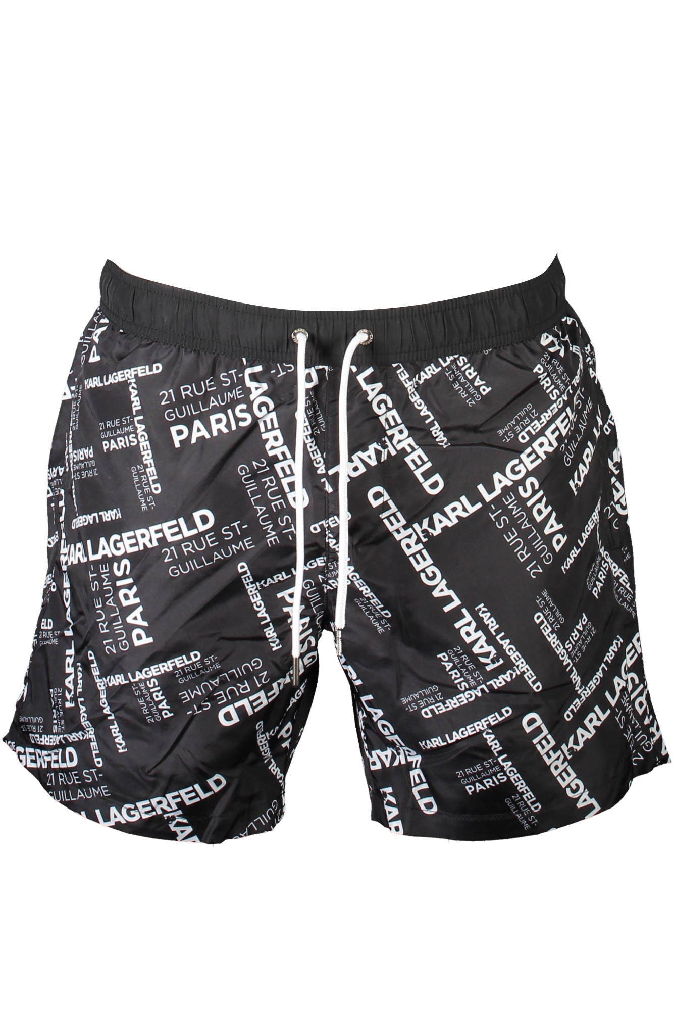 KARL LAGERFELD BEACHWEAR SWIMSUIT BLACK MENS BOTTOM