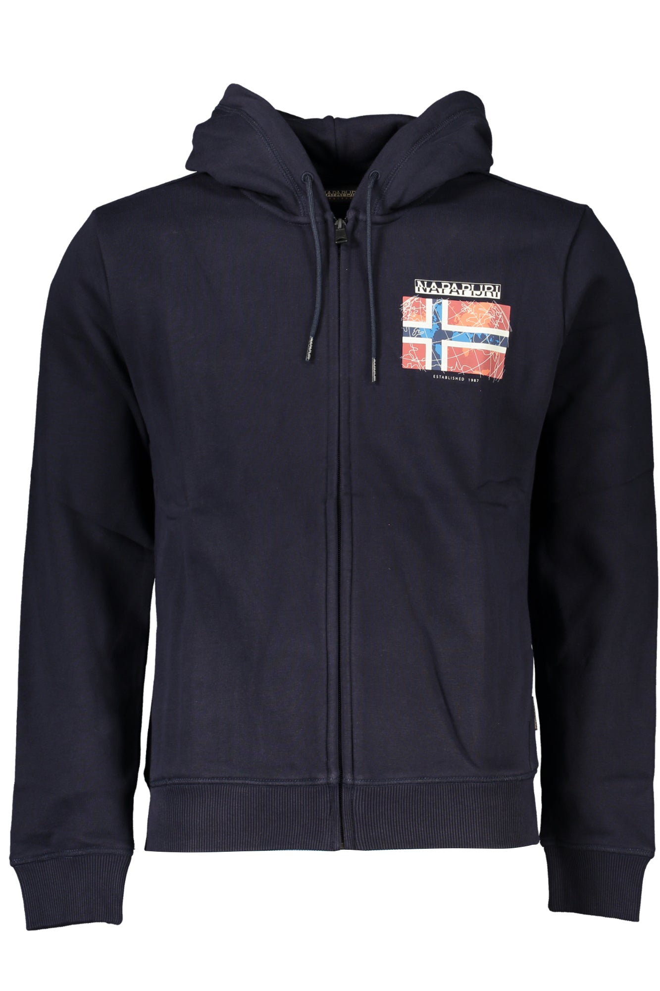 NAPAPIJRI MENS BLUE ZIP SWEATSHIRT