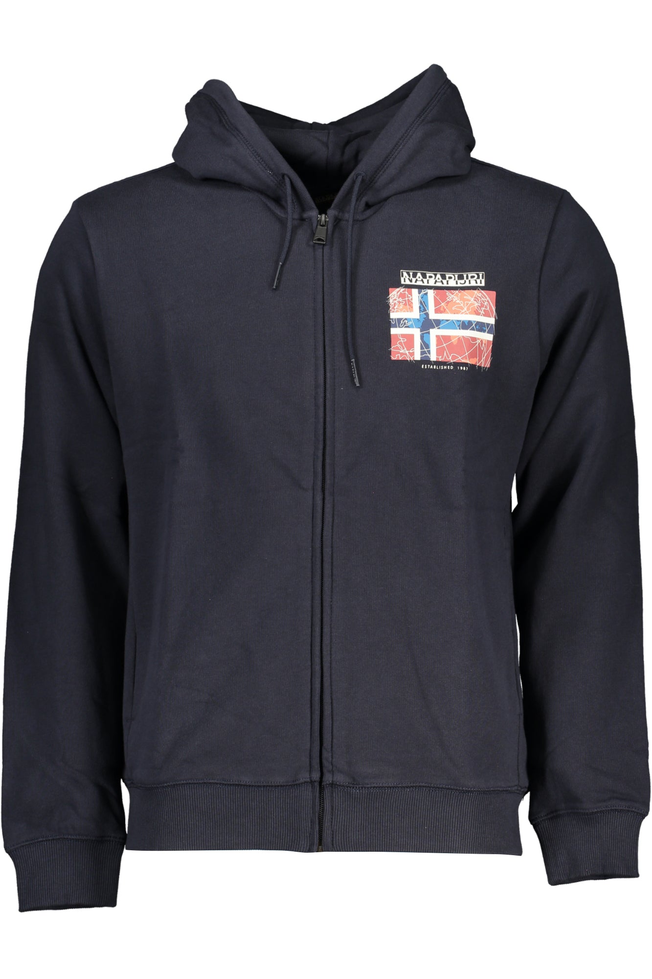 NAPAPIJRI MENS BLUE ZIP SWEATSHIRT