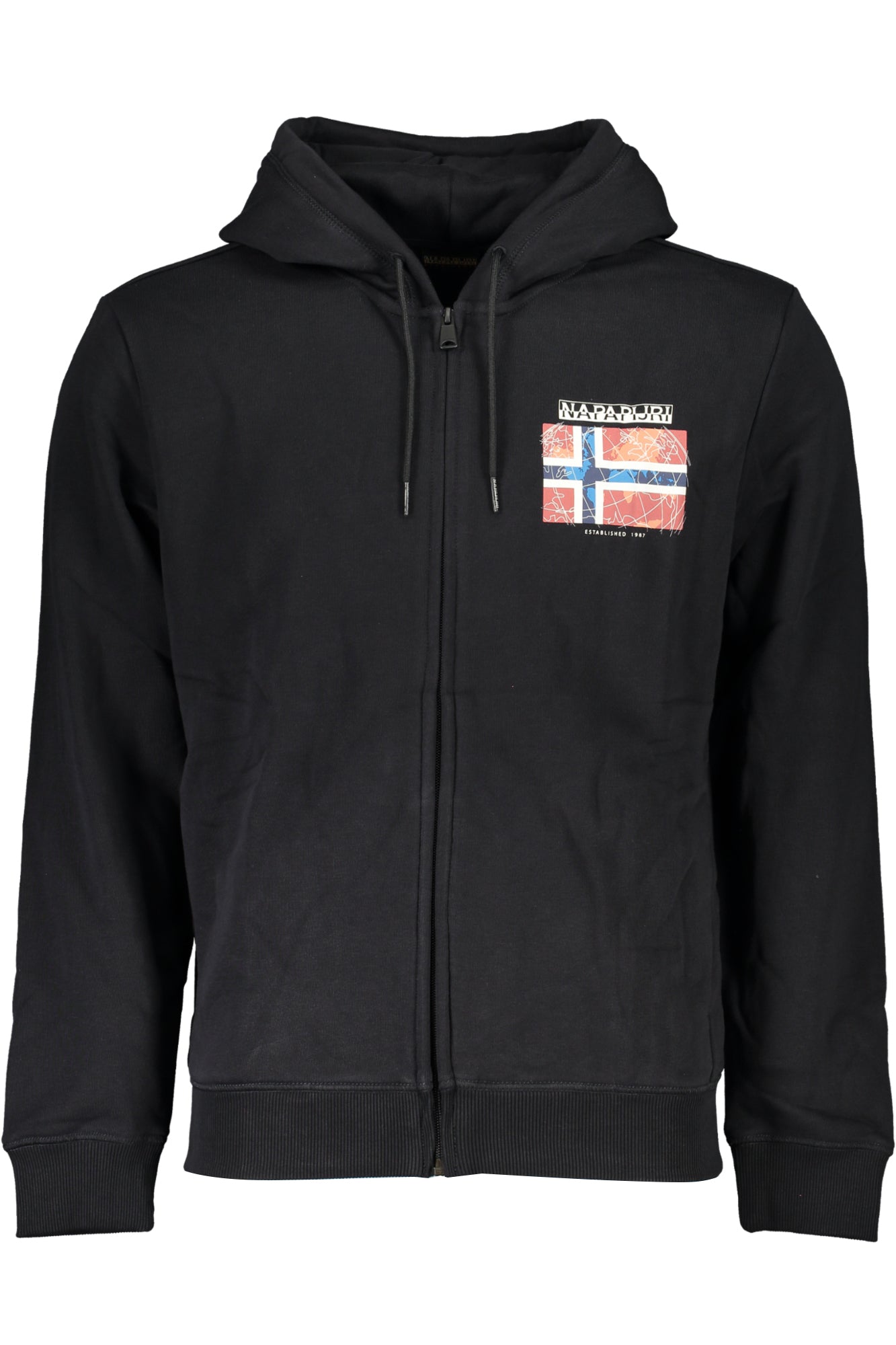 NAPAPIJRI MENS BLACK ZIP SWEATSHIRT