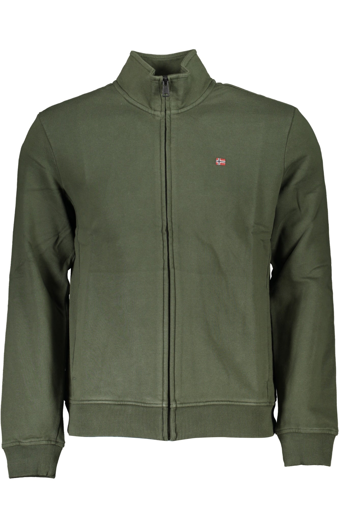 NAPAPIJRI MENS GREEN ZIP SWEATSHIRT
