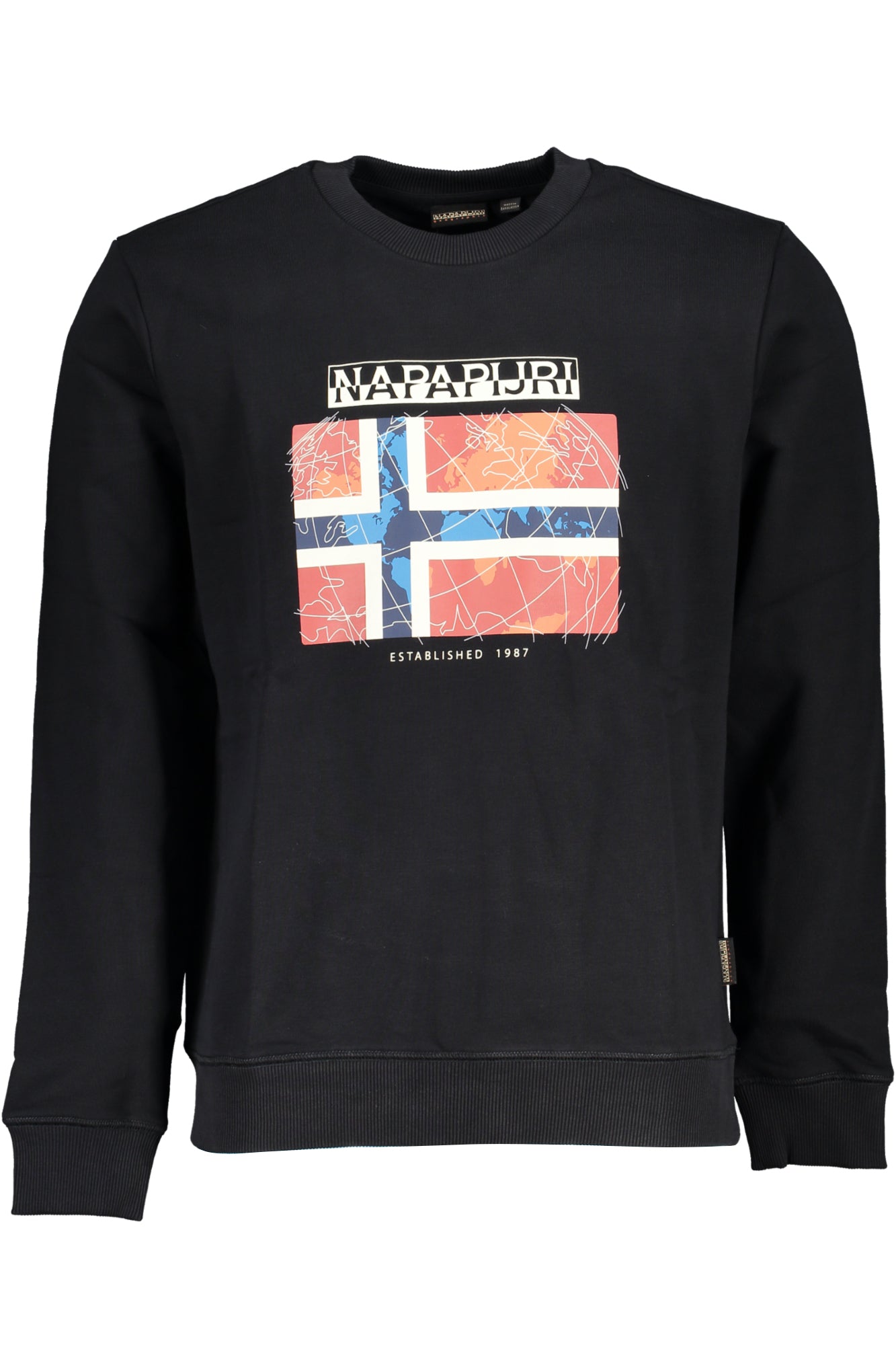 NAPAPIJRI MENS BLACK ZIPLESS SWEATSHIRT