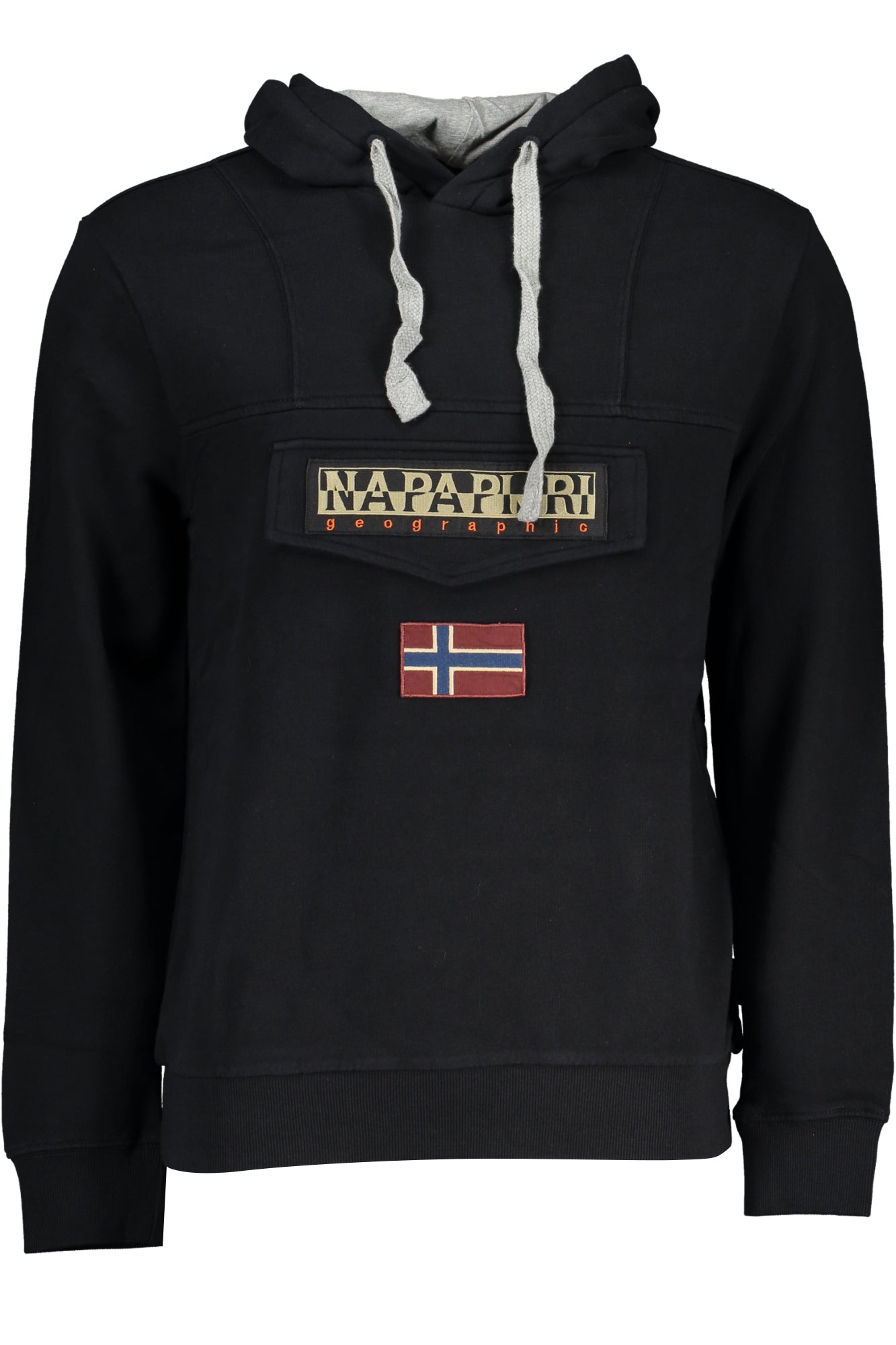 NAPAPIJRI MENS BLACK ZIPLESS SWEATSHIRT