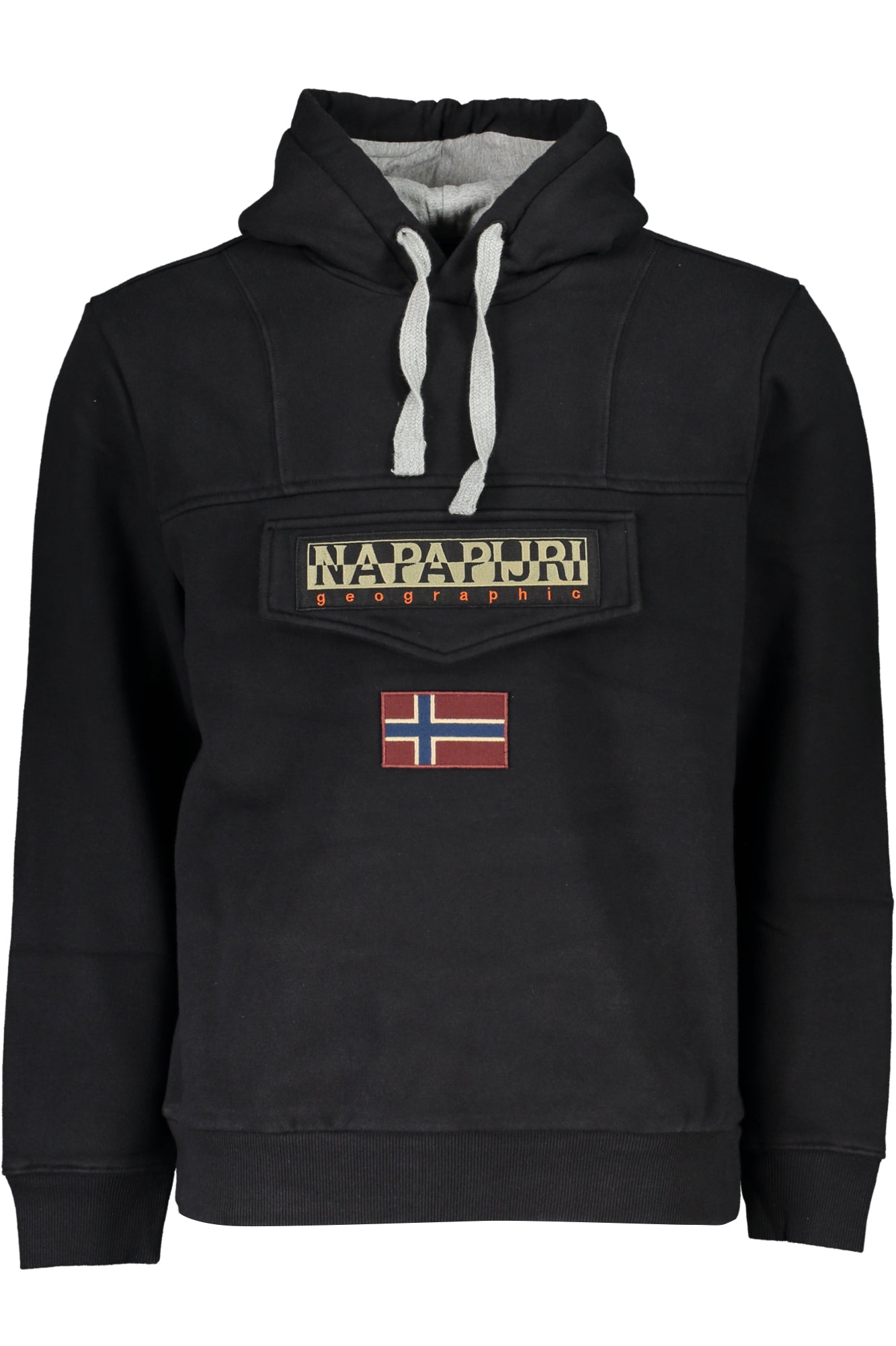 NAPAPIJRI MENS BLACK ZIPLESS SWEATSHIRT
