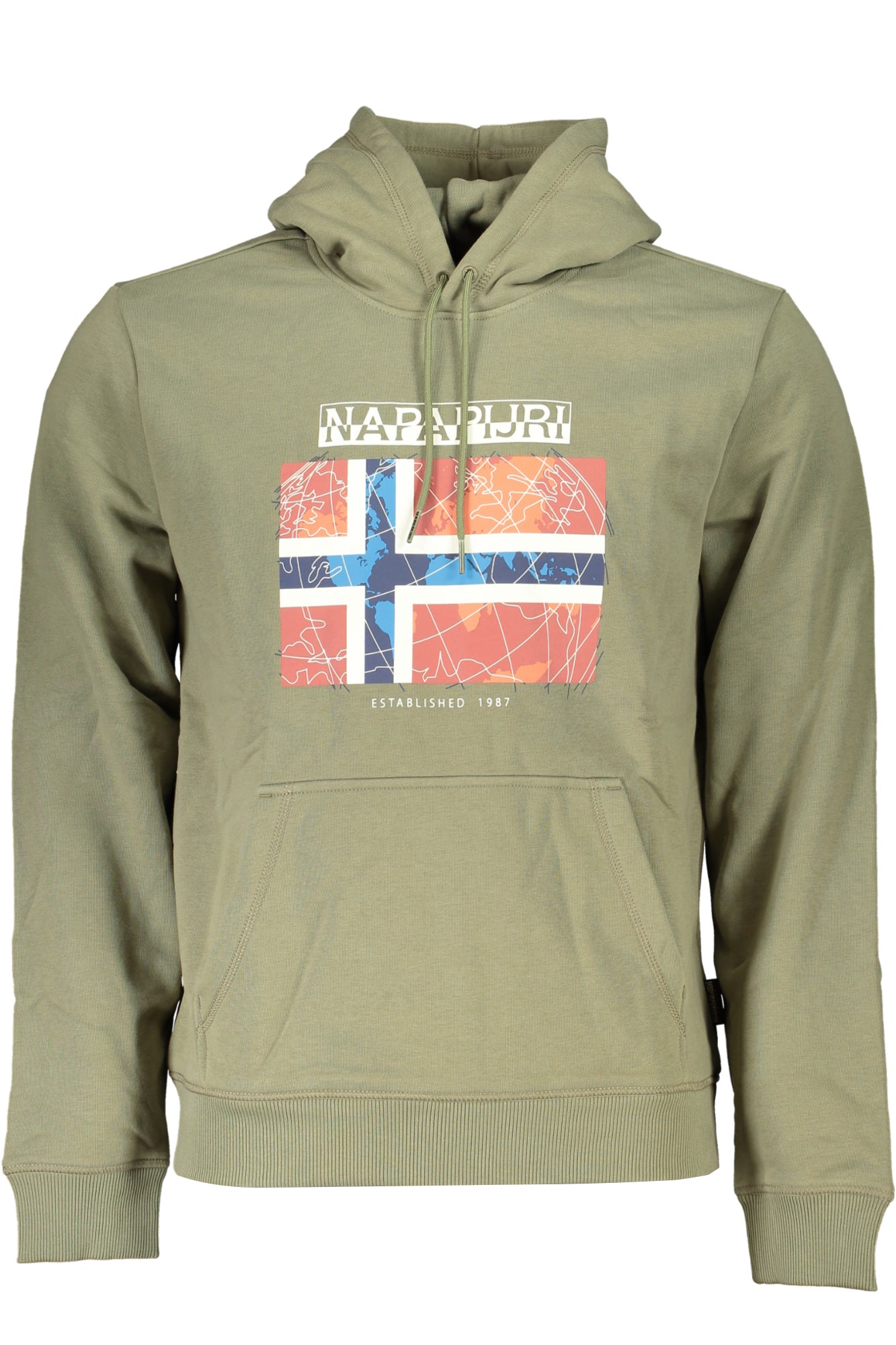 NAPAPIJRI GREEN MENS ZIPLESS SWEATSHIRT